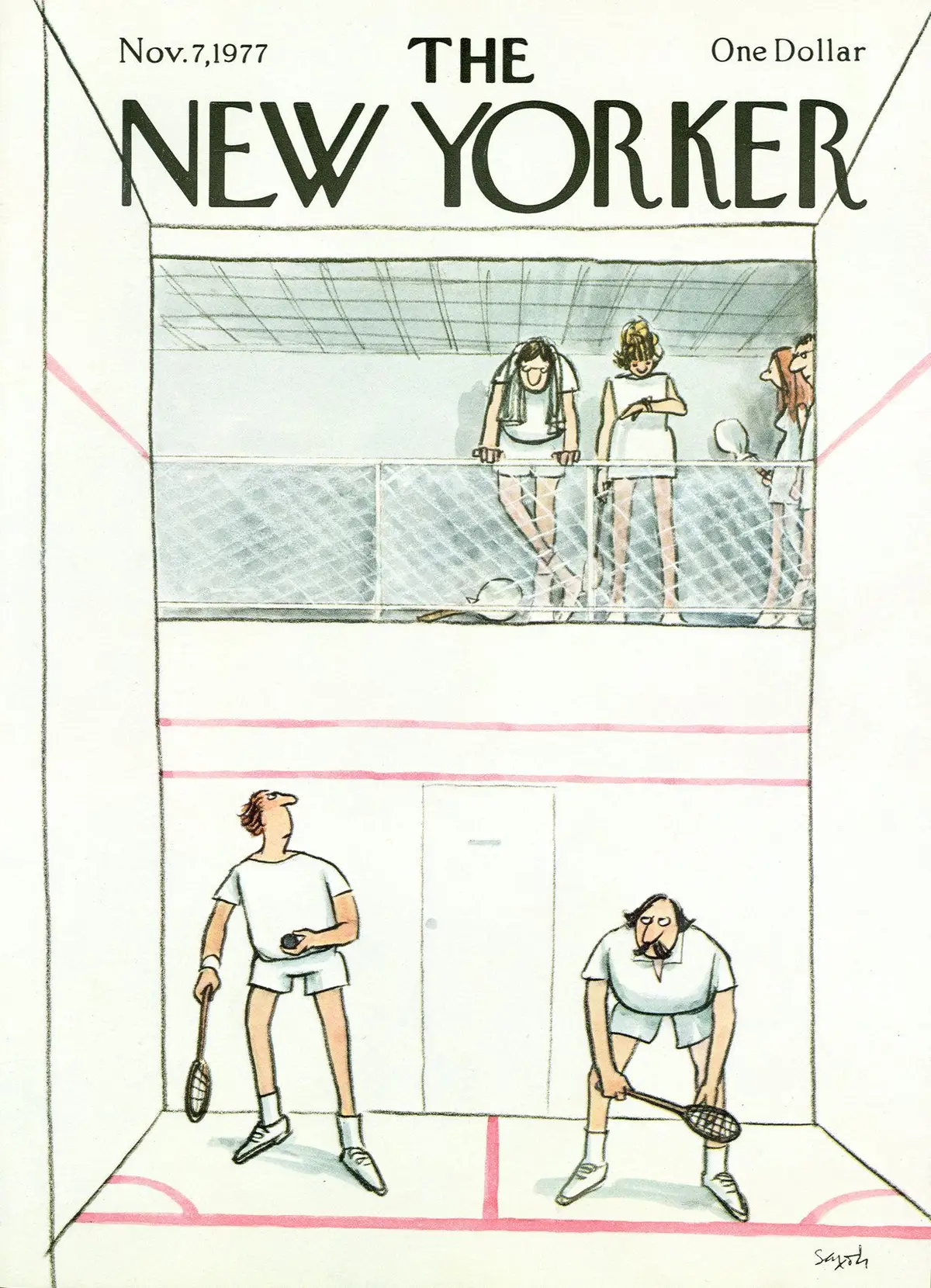 Обложка The New Yorker, 7 ноября 1977, художник Чарльз Саксон