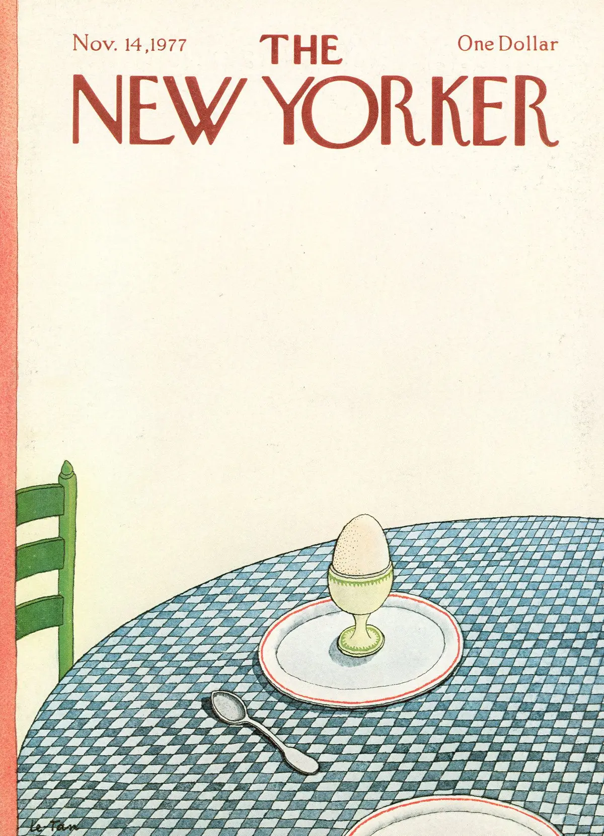 Обложка The New Yorker, 14 ноября 1977, художник Пьер Ле-Тан