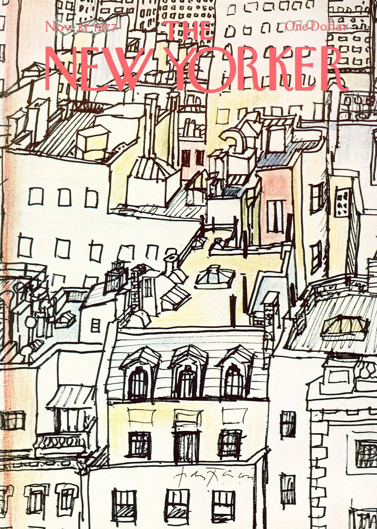 Обложка The New Yorker, 21 ноября 1977, художник Андре Франсуа