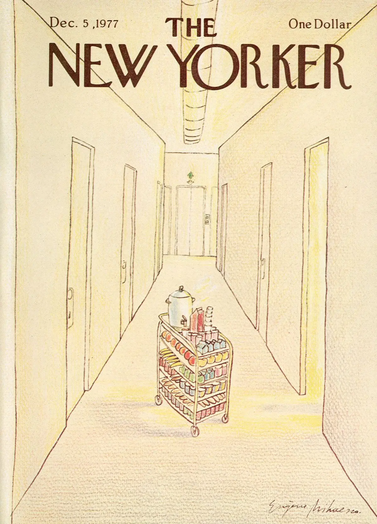 Обложка The New Yorker, 5 декабря 1977, художник Эжен Михаеско
