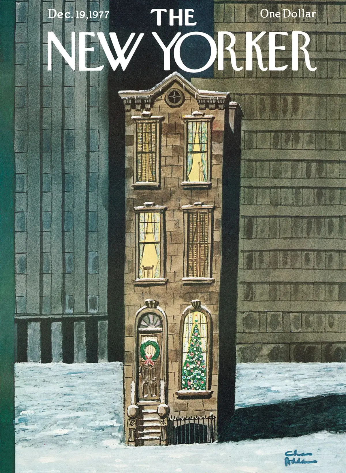 Обложка The New Yorker, 19 декабря 1977, художник Чарльз Аддамс