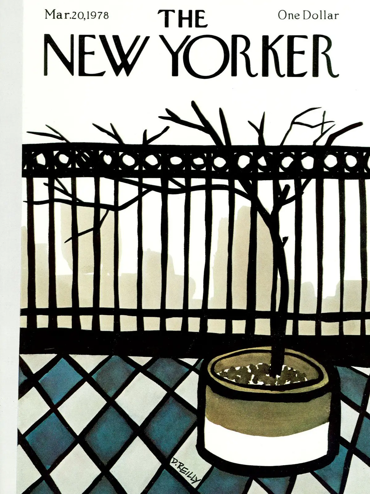 Обложка The New Yorker, 20 марта 1978, художник Дональд Райли