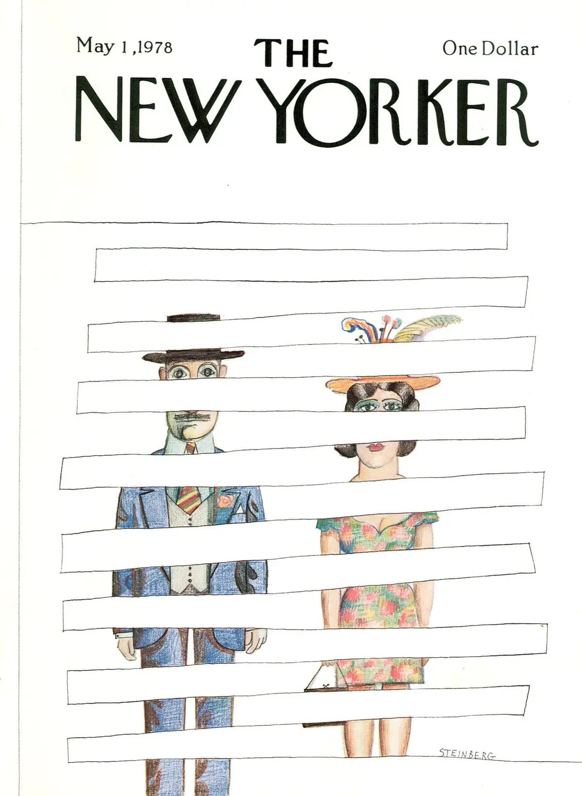 Обложка The New Yorker, 1 мая 1978, художник Сол Стейнберг