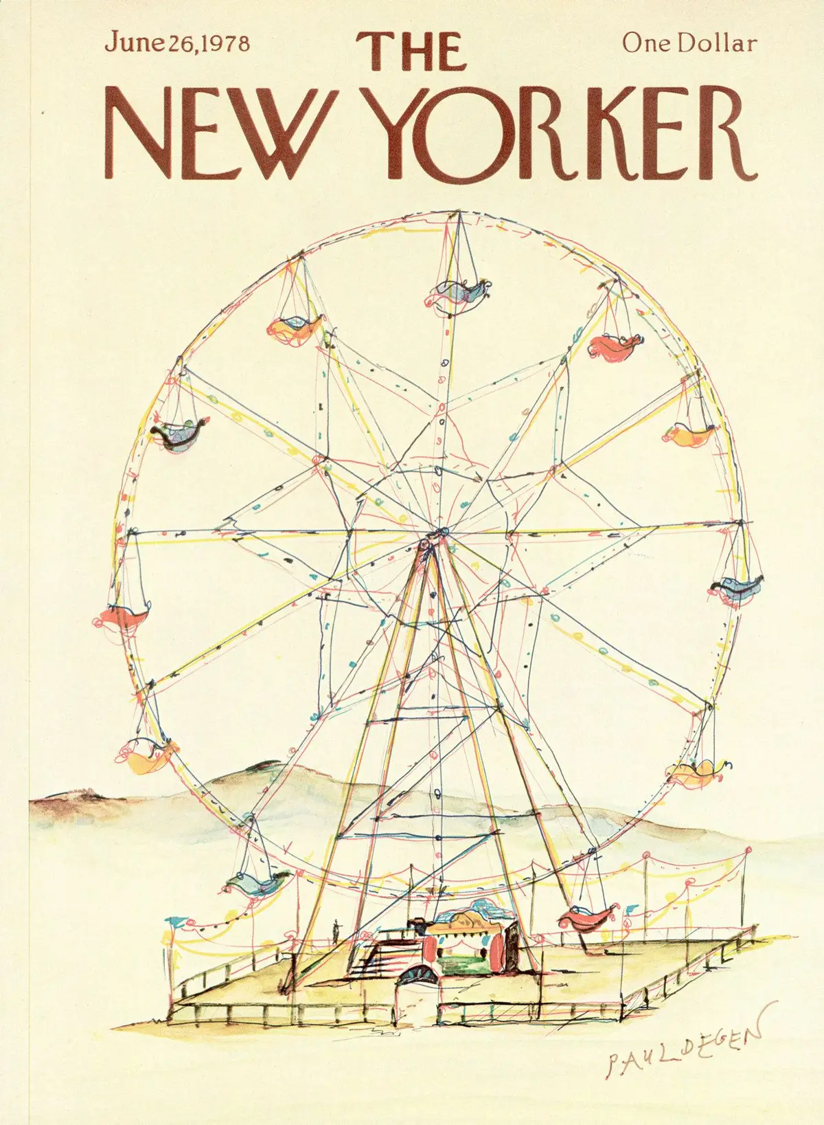Обложка The New Yorker, 26 июня 1978, художник Пол Деген
