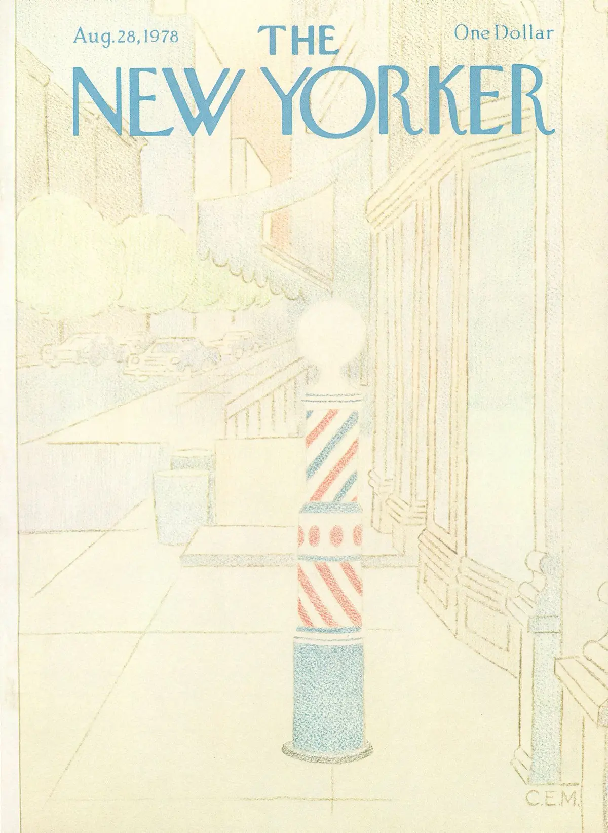 Обложка The New Yorker, 28 августа 1978, художник Чарльз Э. Мартин