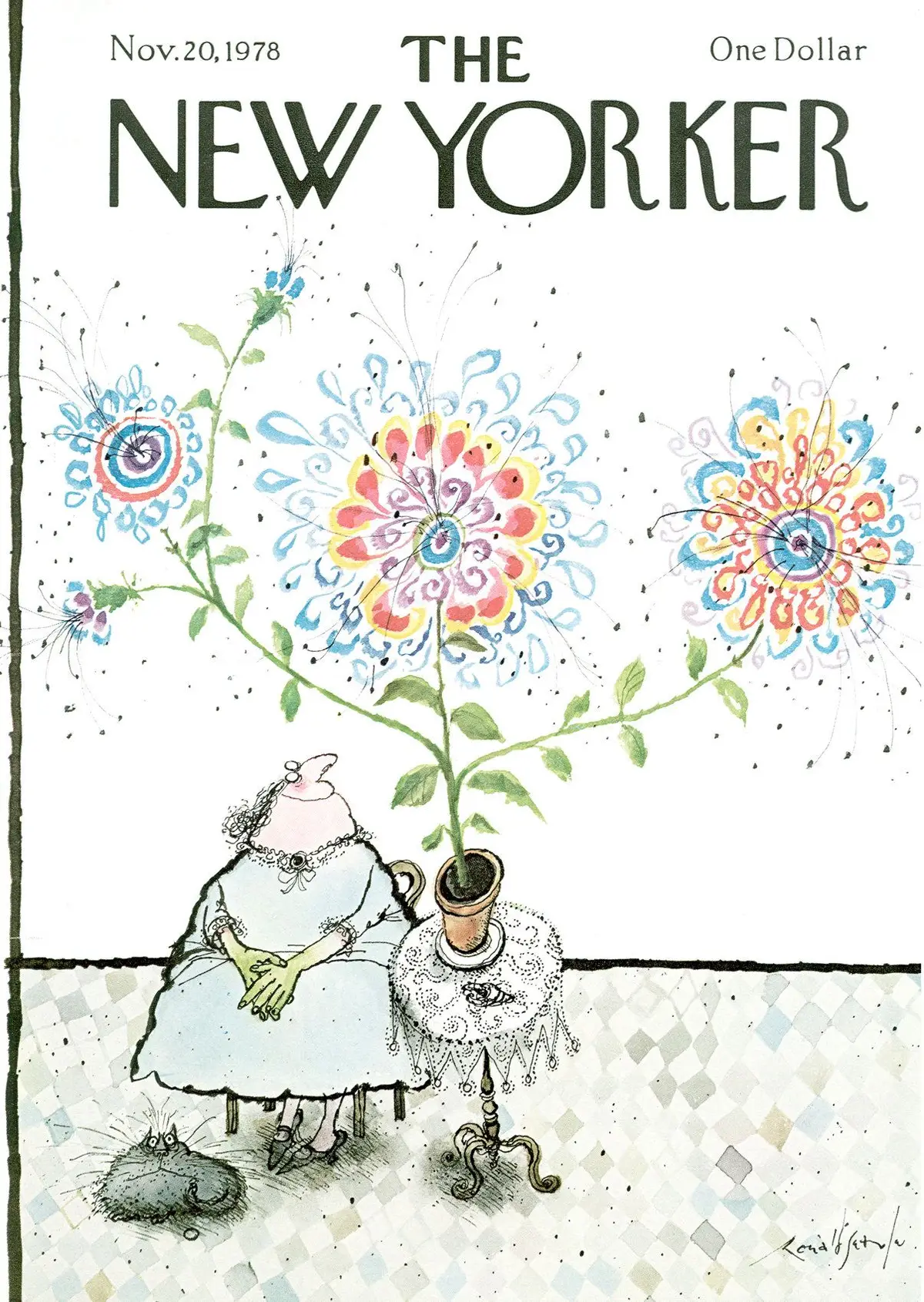 Обложка The New Yorker, 20 ноября 1978, художник Рональд Сёрл