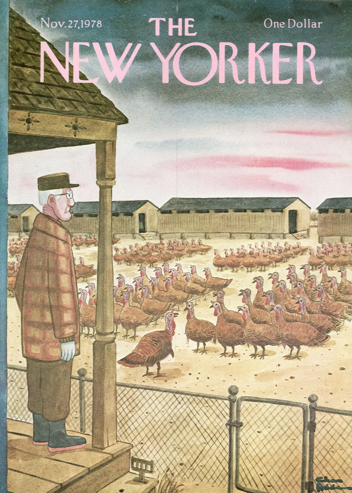 Обложка The New Yorker, 27 ноября 1978, художник Чарльз Аддамс