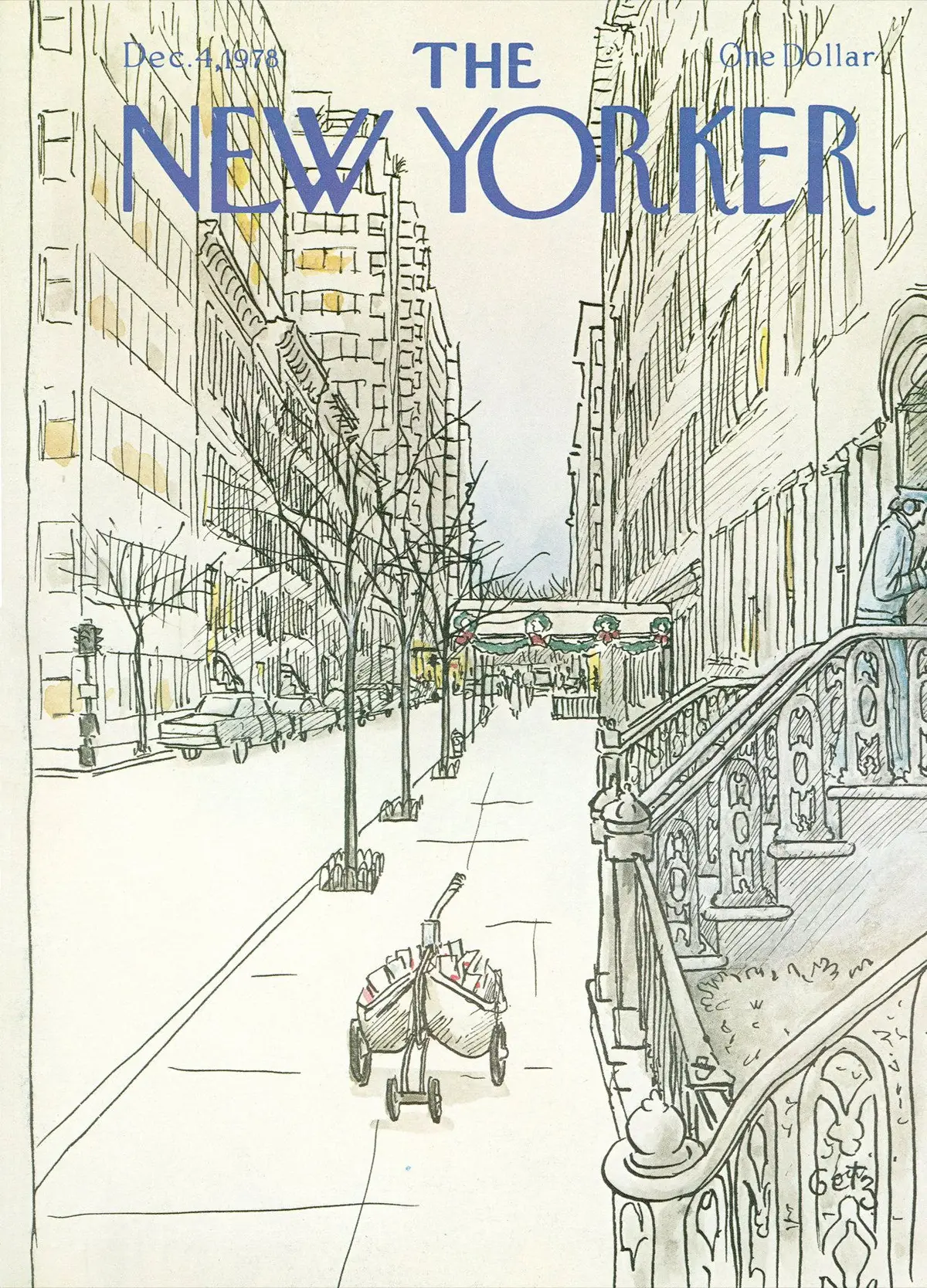 Обложка The New Yorker, 4 декабря 1978, художник Артур Гетц