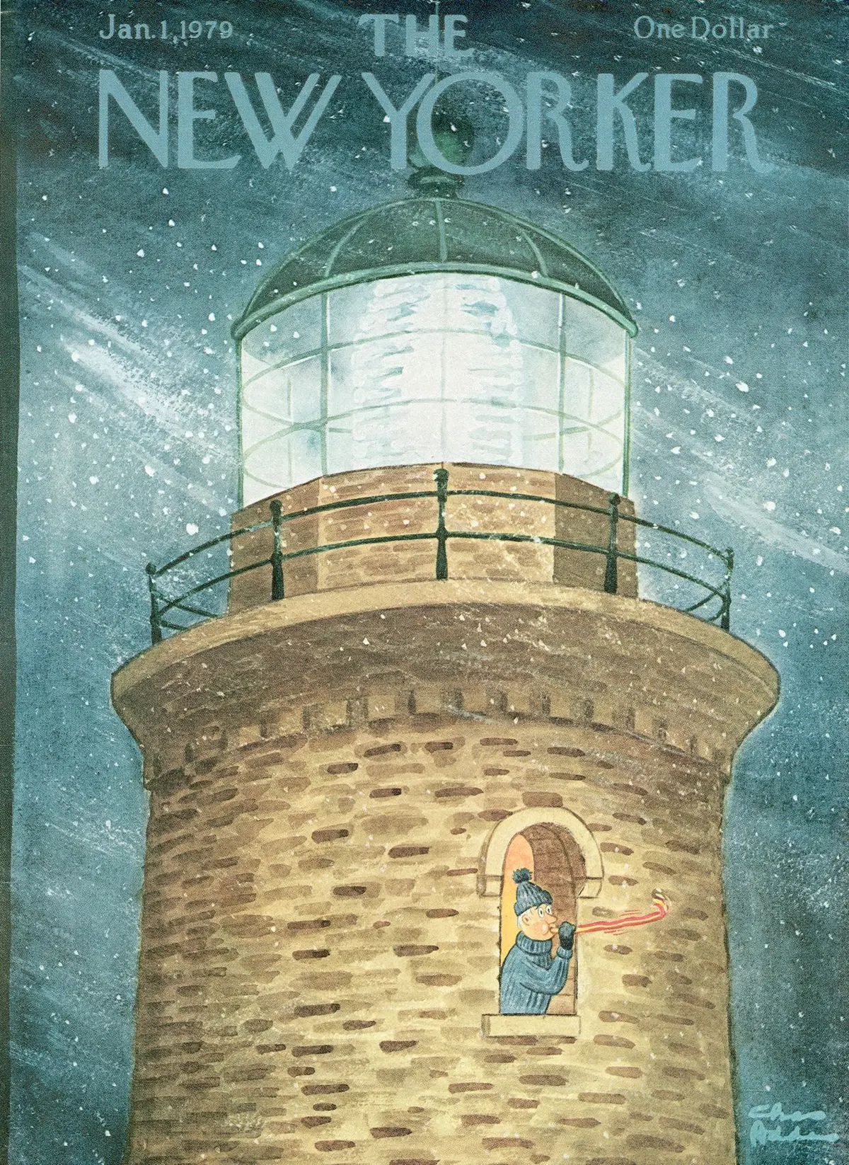 Обложка The New Yorker, 1 января 1979, художник Чарльз Аддамс