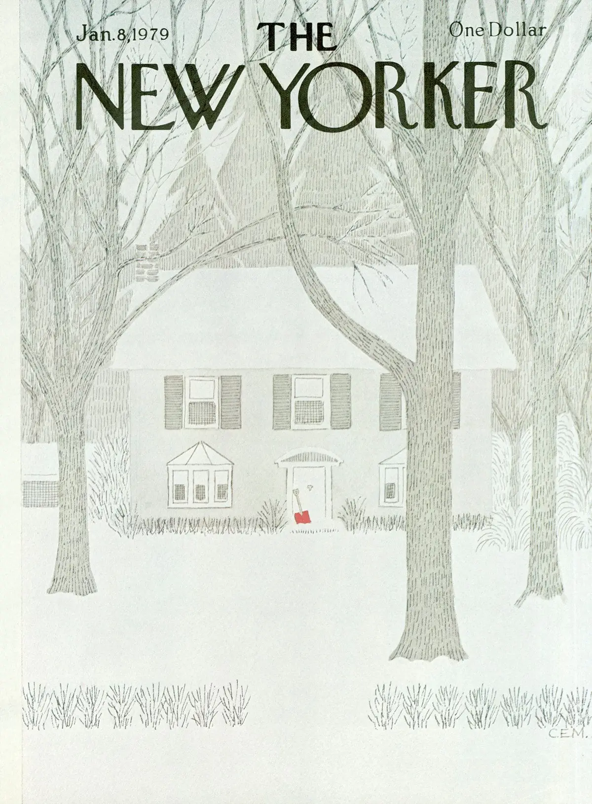 Обложка The New Yorker, 8 января 1979, художник Чарльз Э. Мартин