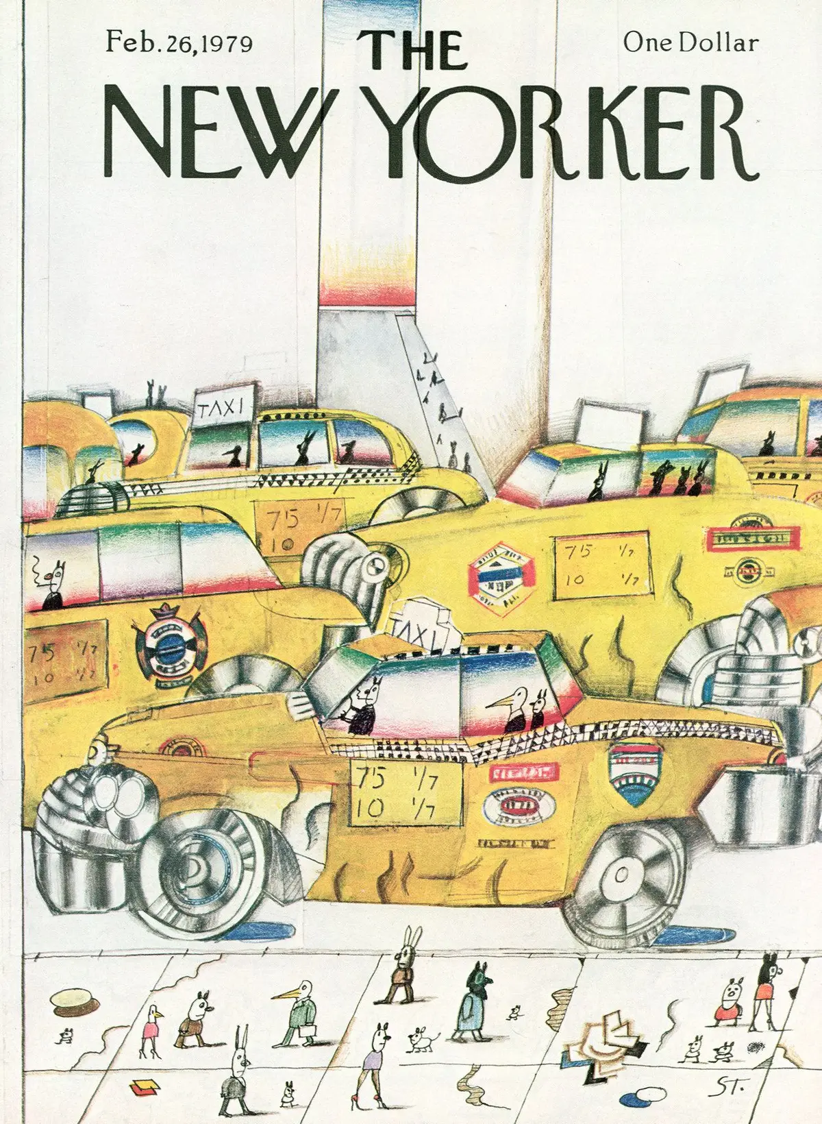 Обложка The New Yorker, 26 февраля 1979, художник Сол Стейнберг