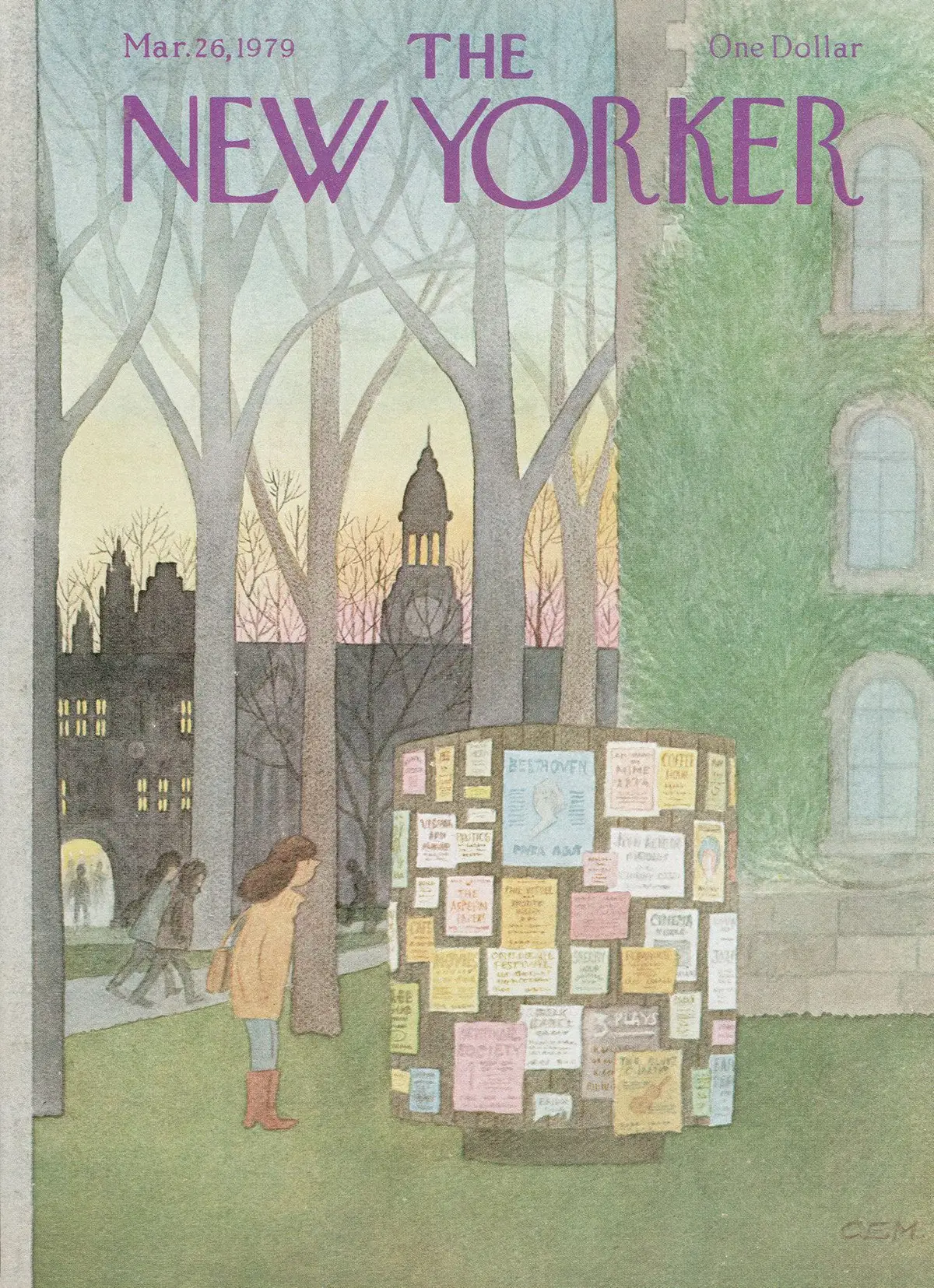 Обложка The New Yorker, 26 марта 1979, художник Чарльз Э. Мартин