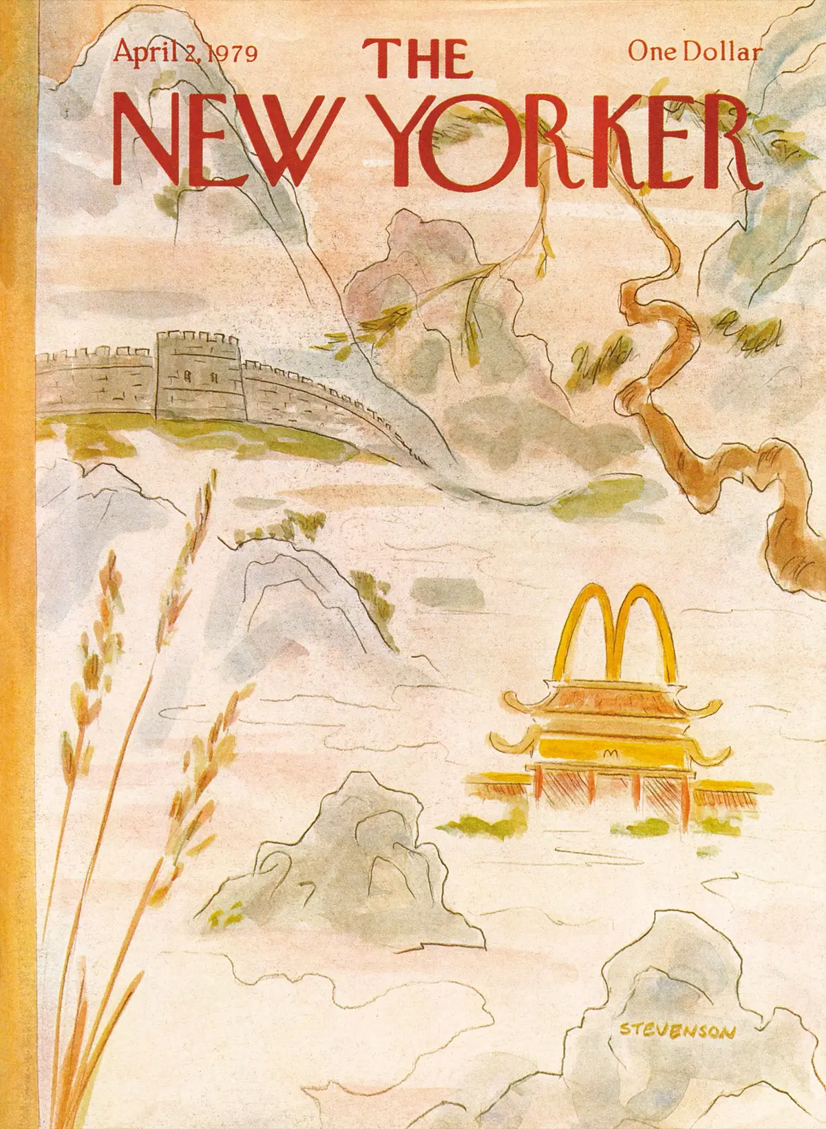 Обложка The New Yorker, 2 апреля 1979, художник Джеймс Стивенсон