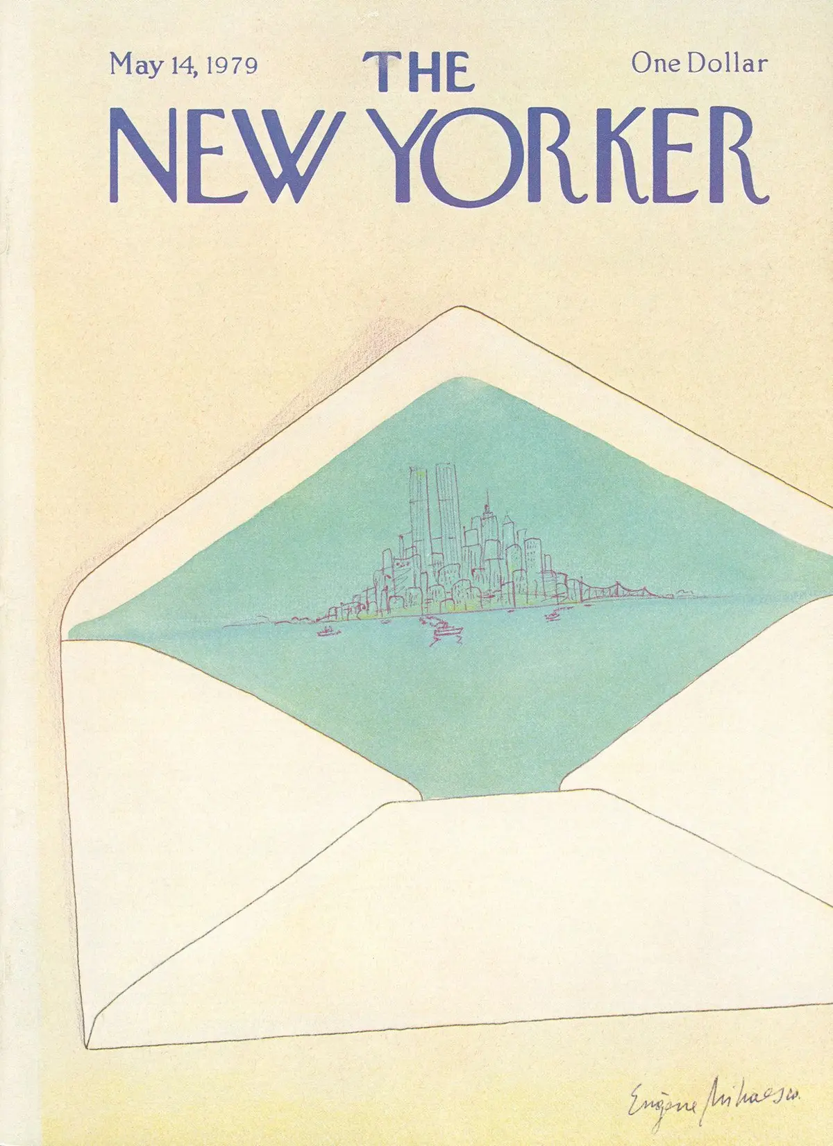 Обложка The New Yorker, 14 мая 1979, художник Эжен Михаеско