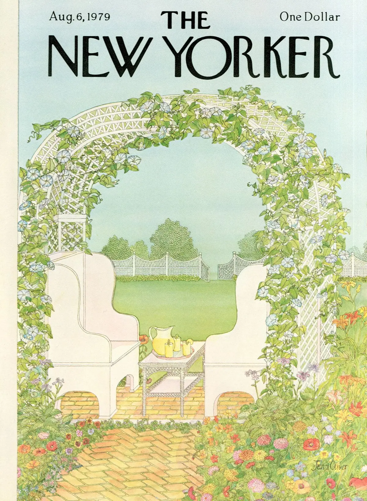 Обложка The New Yorker, 6 августа 1979, художник Дженни Оливер