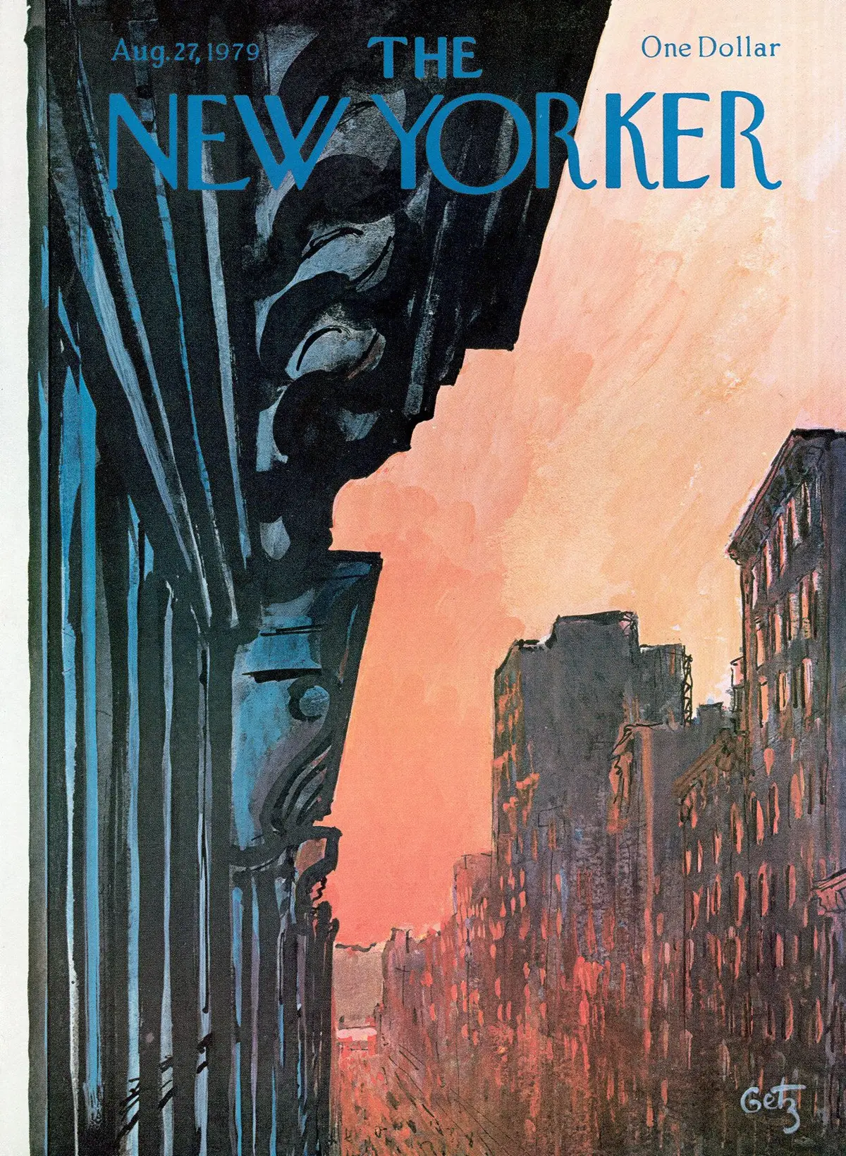 Обложка The New Yorker, 27 августа 1979, художник Артур Гетц
