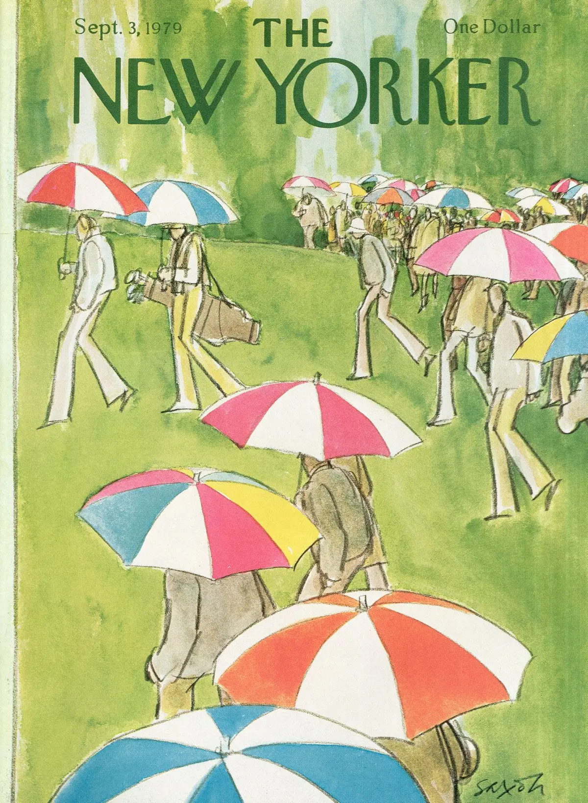Обложка The New Yorker, 3 сентября 1979, художник Чарльз Саксон