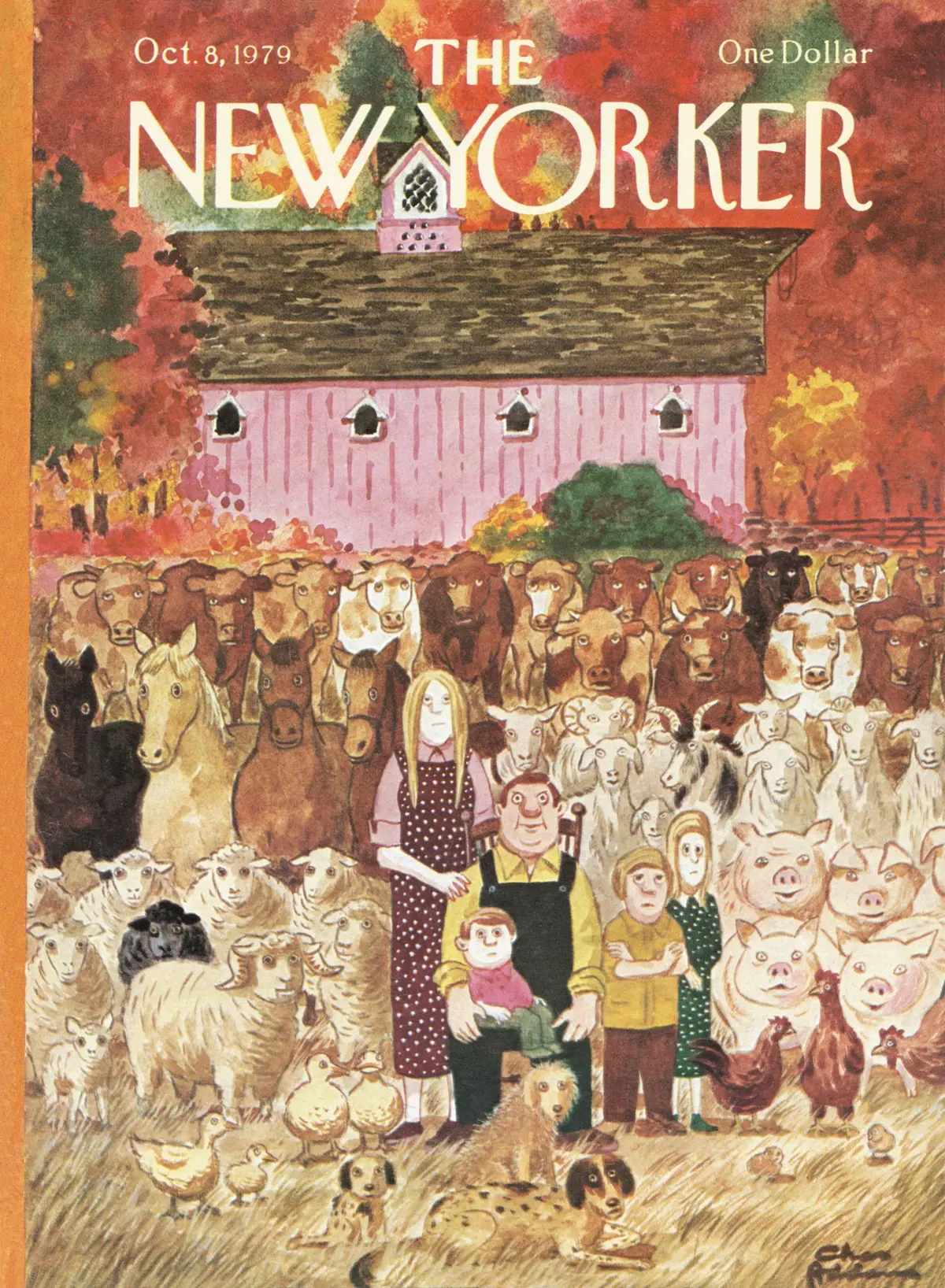 Обложка The New Yorker, 8 октября 1979, художник Чарльз Аддамс