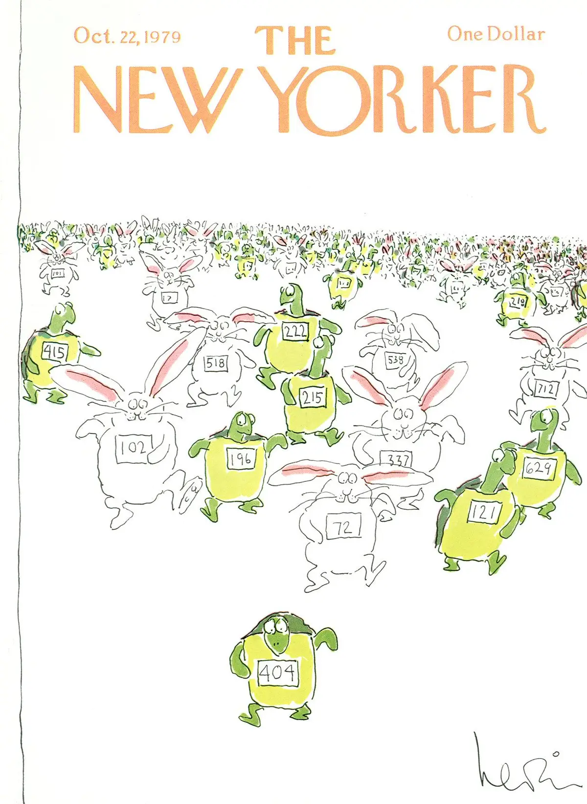 Обложка The New Yorker, 22 октября 1979, художник Арни Левин