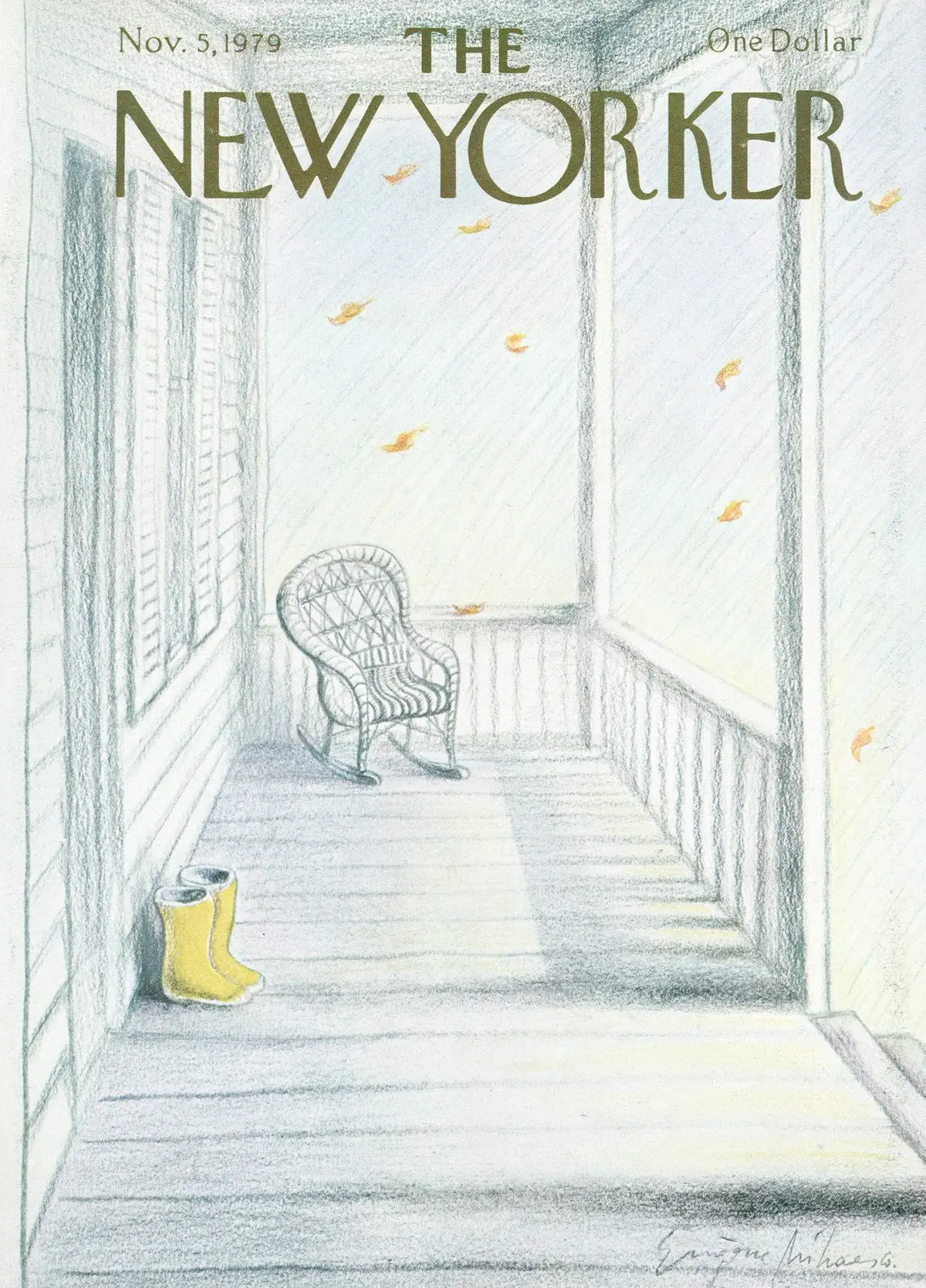 Обложка The New Yorker, 5 ноября 1979, художник Эжен Михаеско