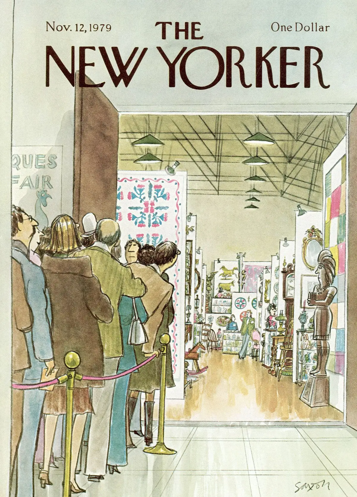 Обложка The New Yorker, 12 ноября 1979, художник Чарльз Саксон