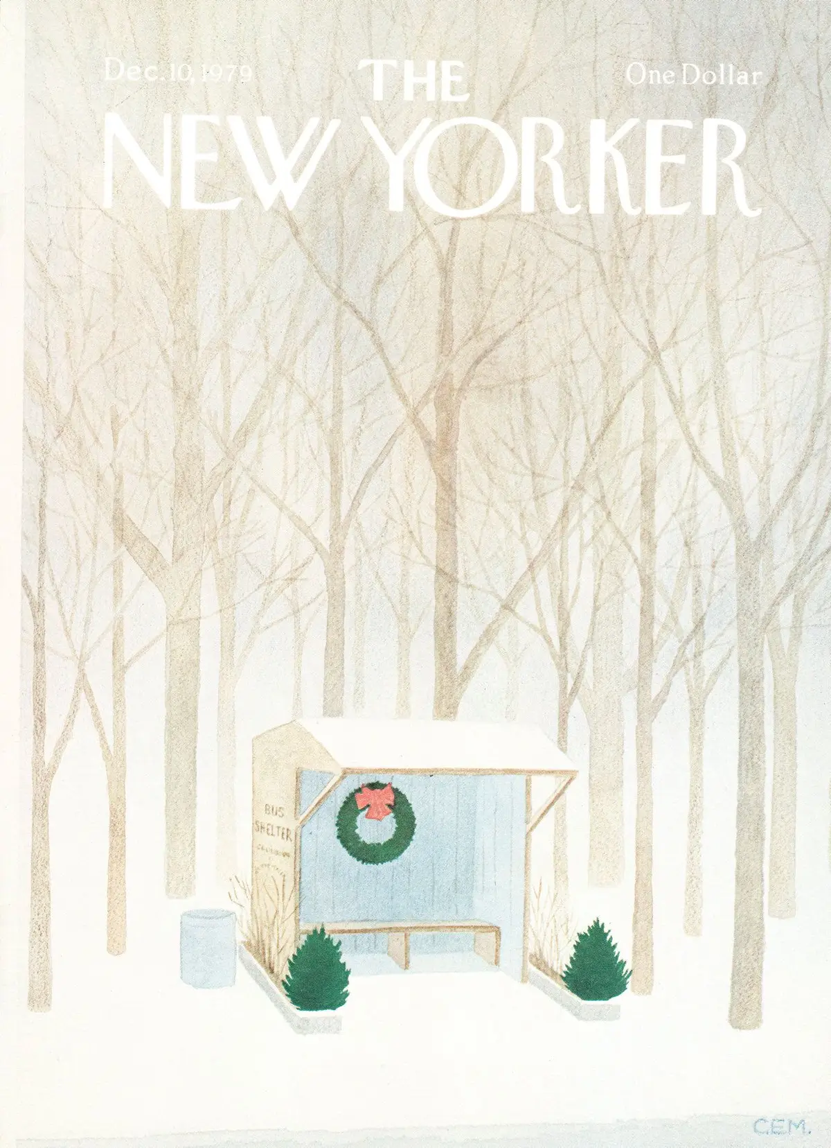 Обложка The New Yorker, 10 декабря 1979, художник Чарльз Э. Мартин
