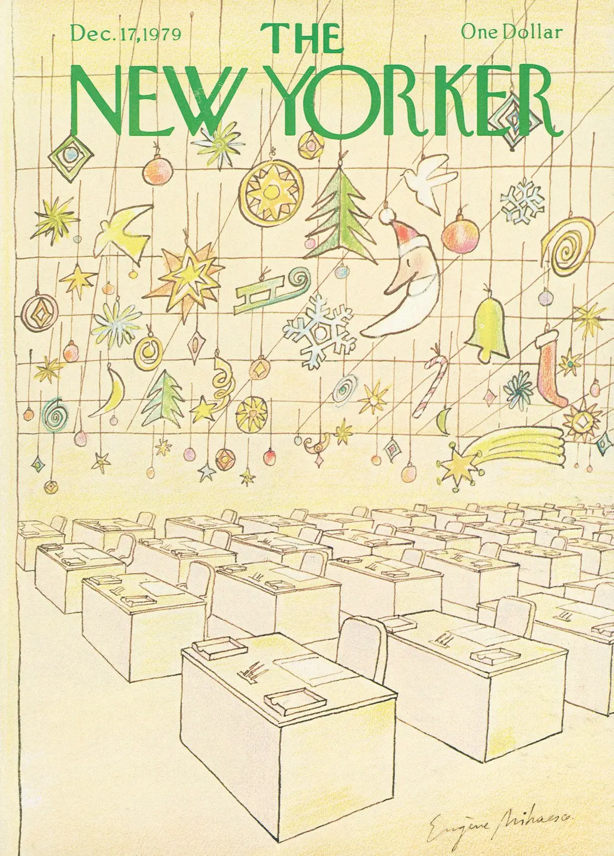 Обложка The New Yorker, 17 декабря 1979, художник Эжен Михаеско