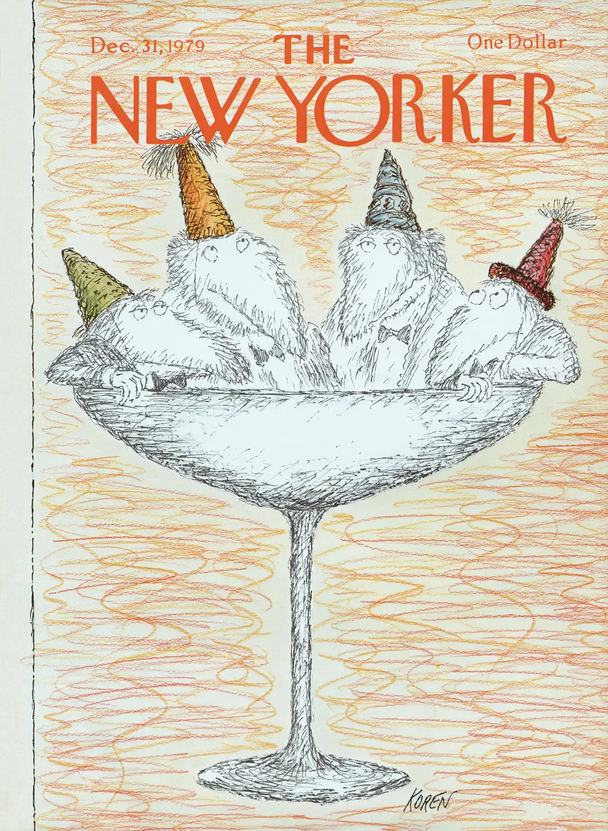 Обложка The New Yorker, 31 декабря 1979, художник Эдвард Корен
