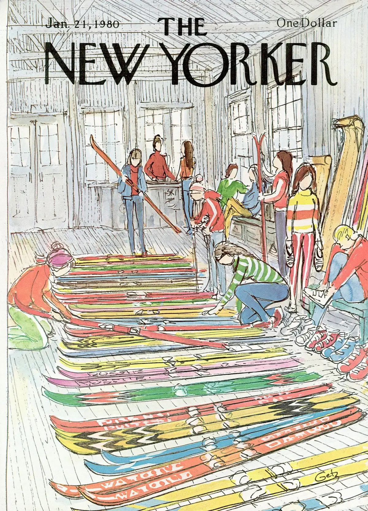 Обложка The New Yorker, 21 января 1980, художник Артур Гетц