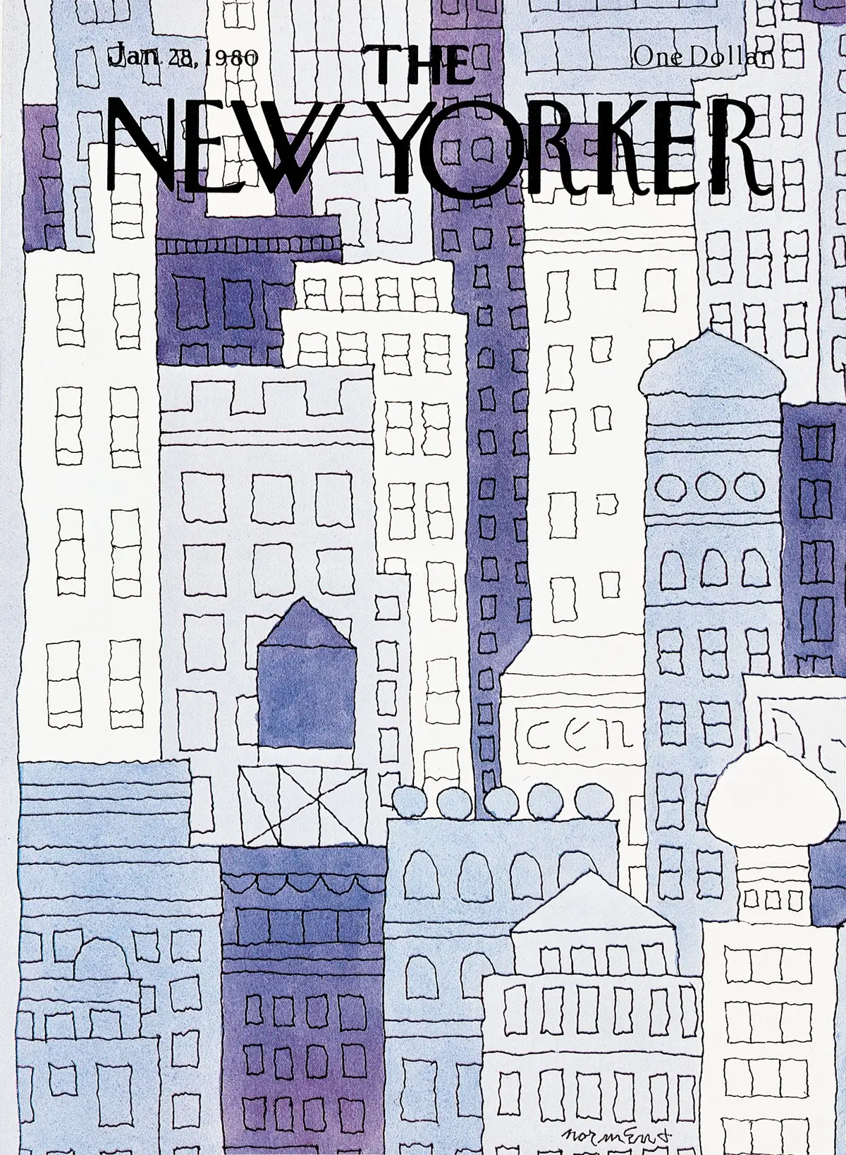 Обложка The New Yorker, 28 января 1980, художник Джон Норман
