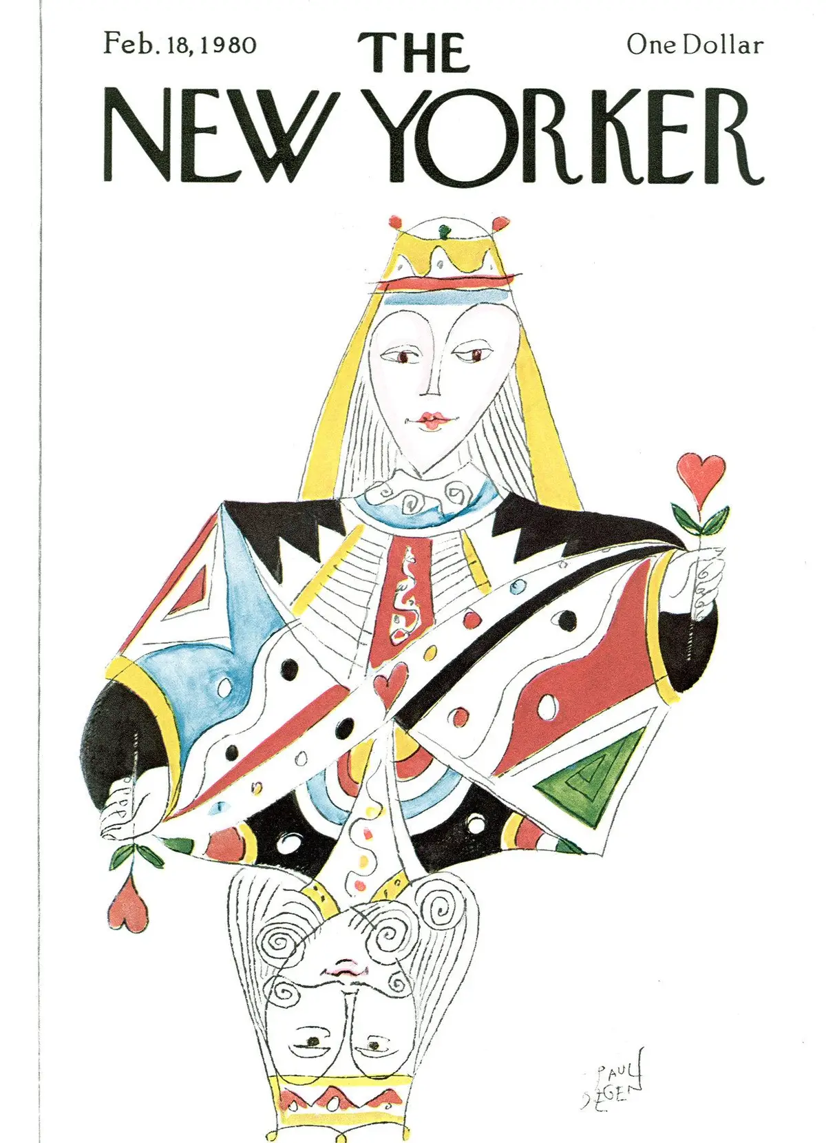 Обложка The New Yorker, 18 февраля 1980, художник Пол Деген