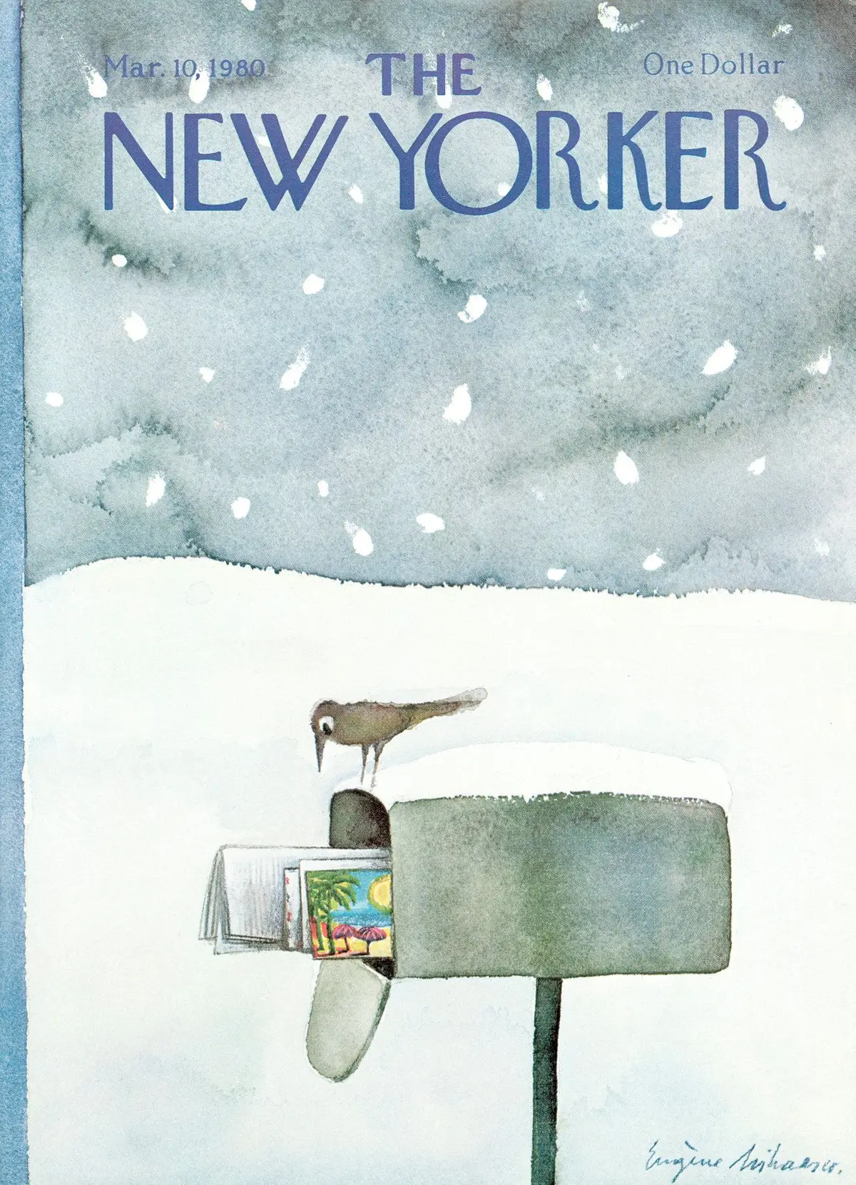 Обложка The New Yorker, 10 марта 1980, художник Эжен Михаеско