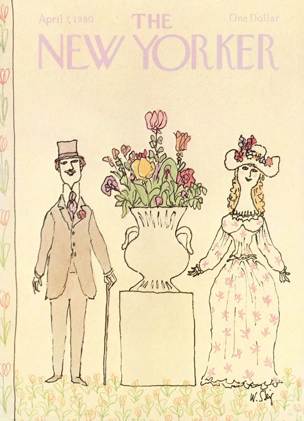 Обложка The New Yorker, 7 апреля 1980, художник Уильям Стейг