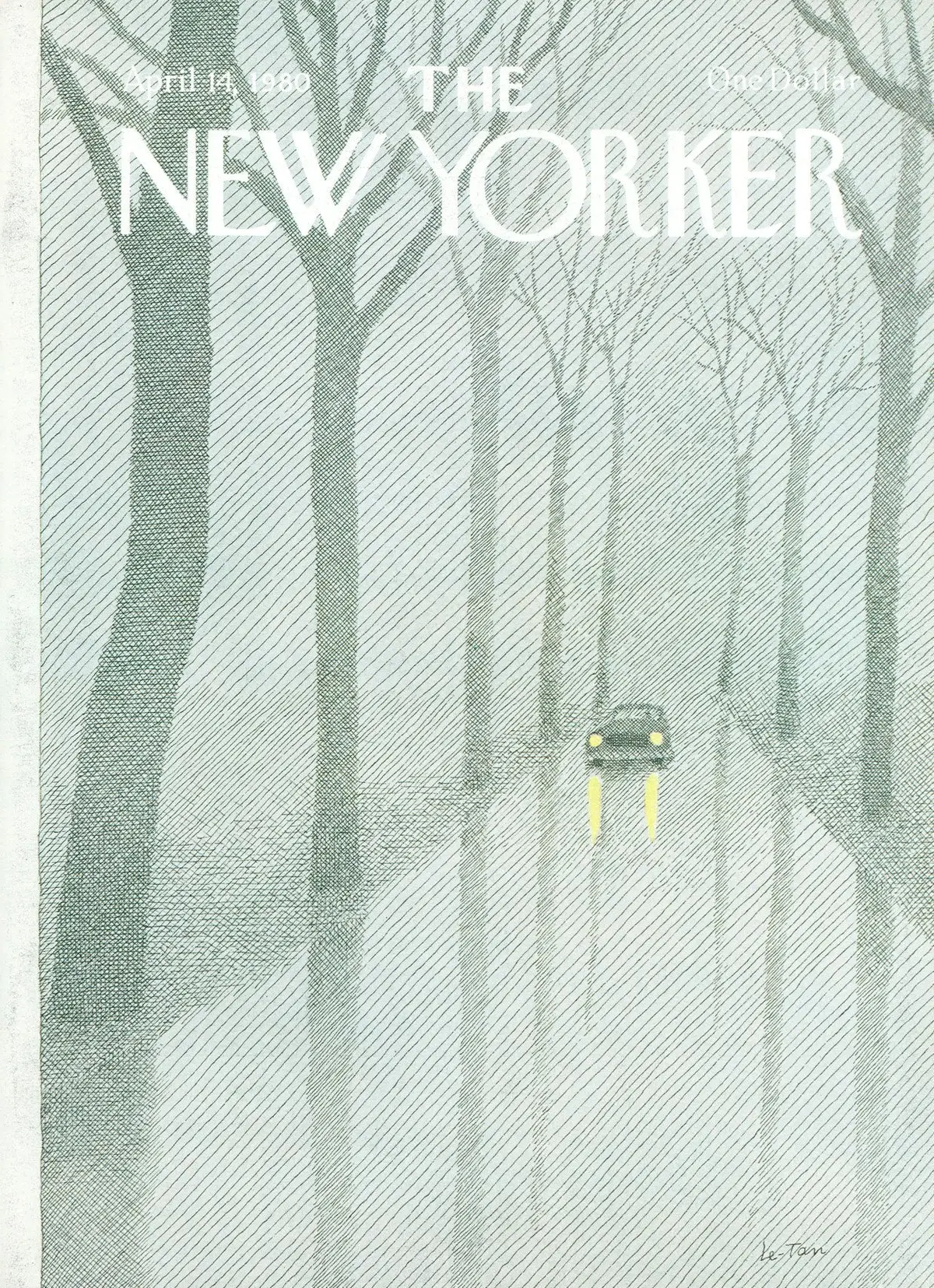 Обложка The New Yorker, 14 апреля 1980, художник Пьер Ле-Тан