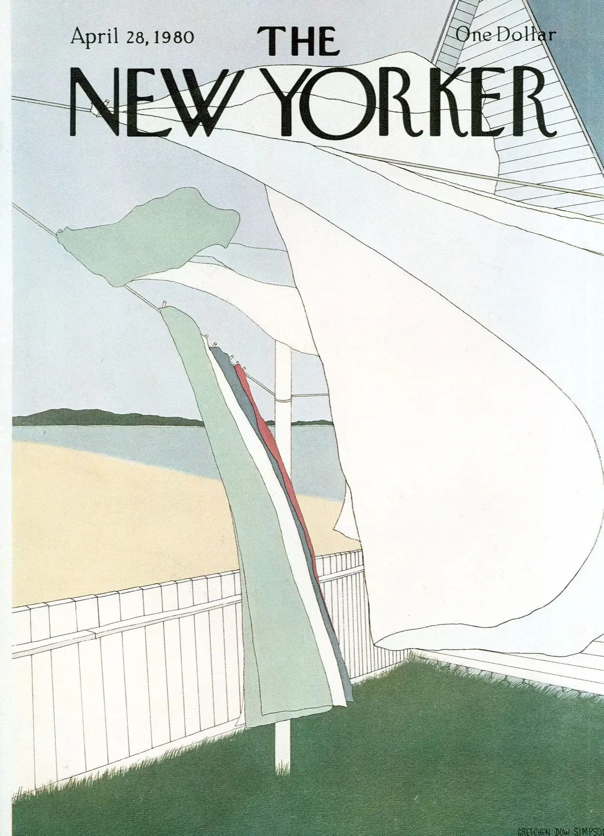Обложка The New Yorker, 28 апреля 1980, художник Гретхен Доу Симпсон