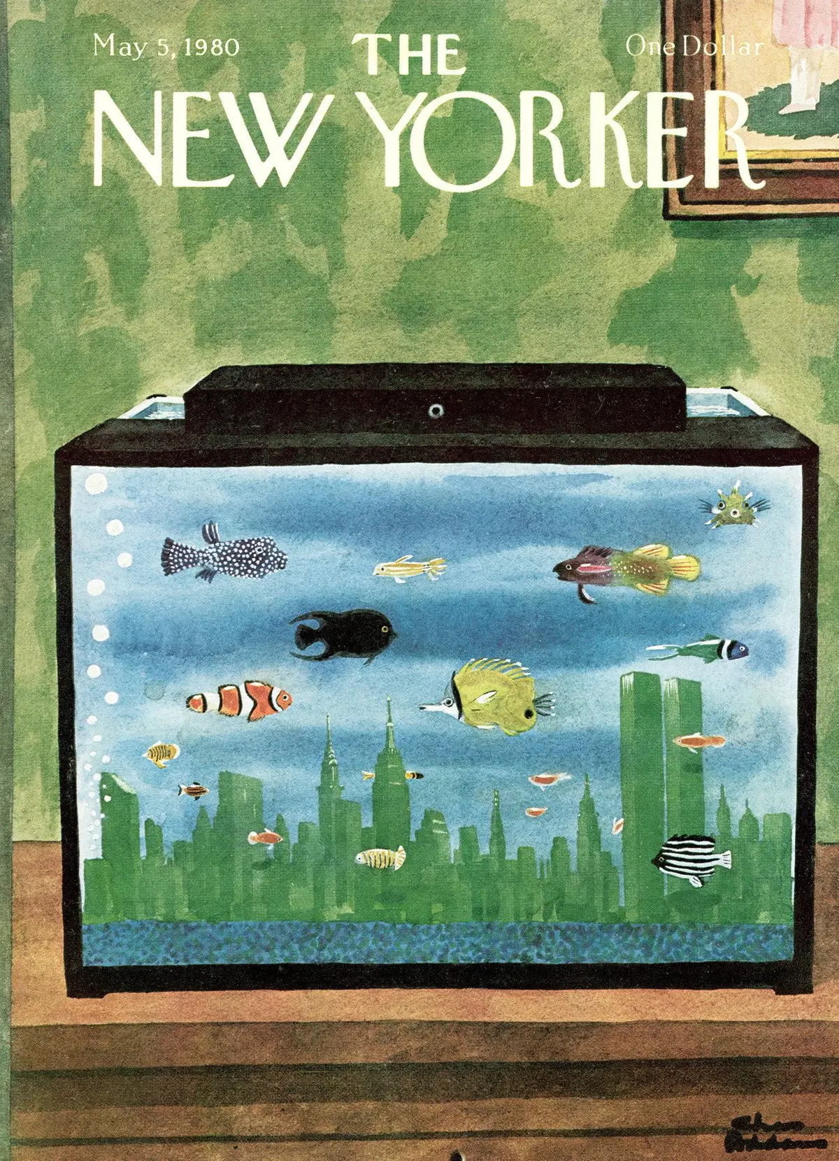 Обложка The New Yorker, 5 мая 1980, художник Чарльз Аддамс