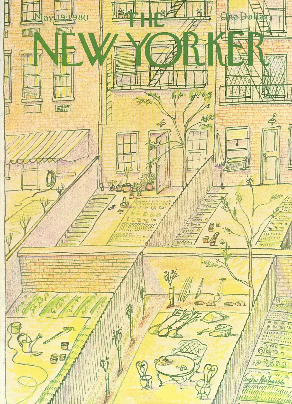 Обложка The New Yorker, 19 мая 1980, художник Эжен Михаеско