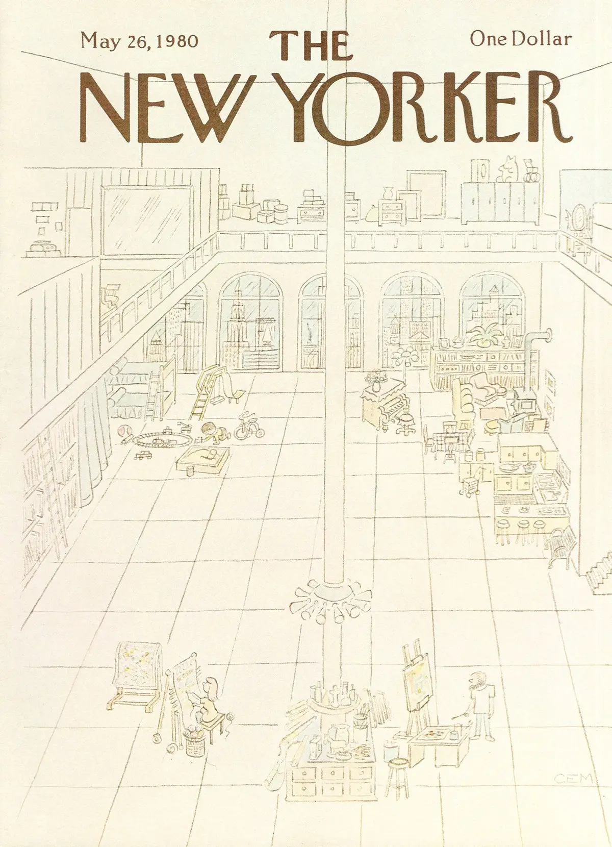 Обложка The New Yorker, 26 мая 1980, художник Чарльз Э. Мартин