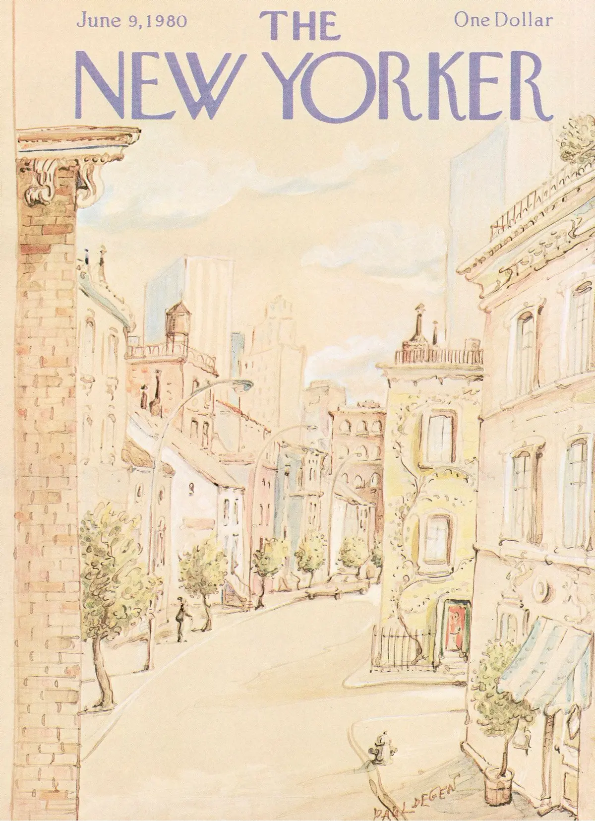 Обложка The New Yorker, 9 июня 1980, художник Пол Деген