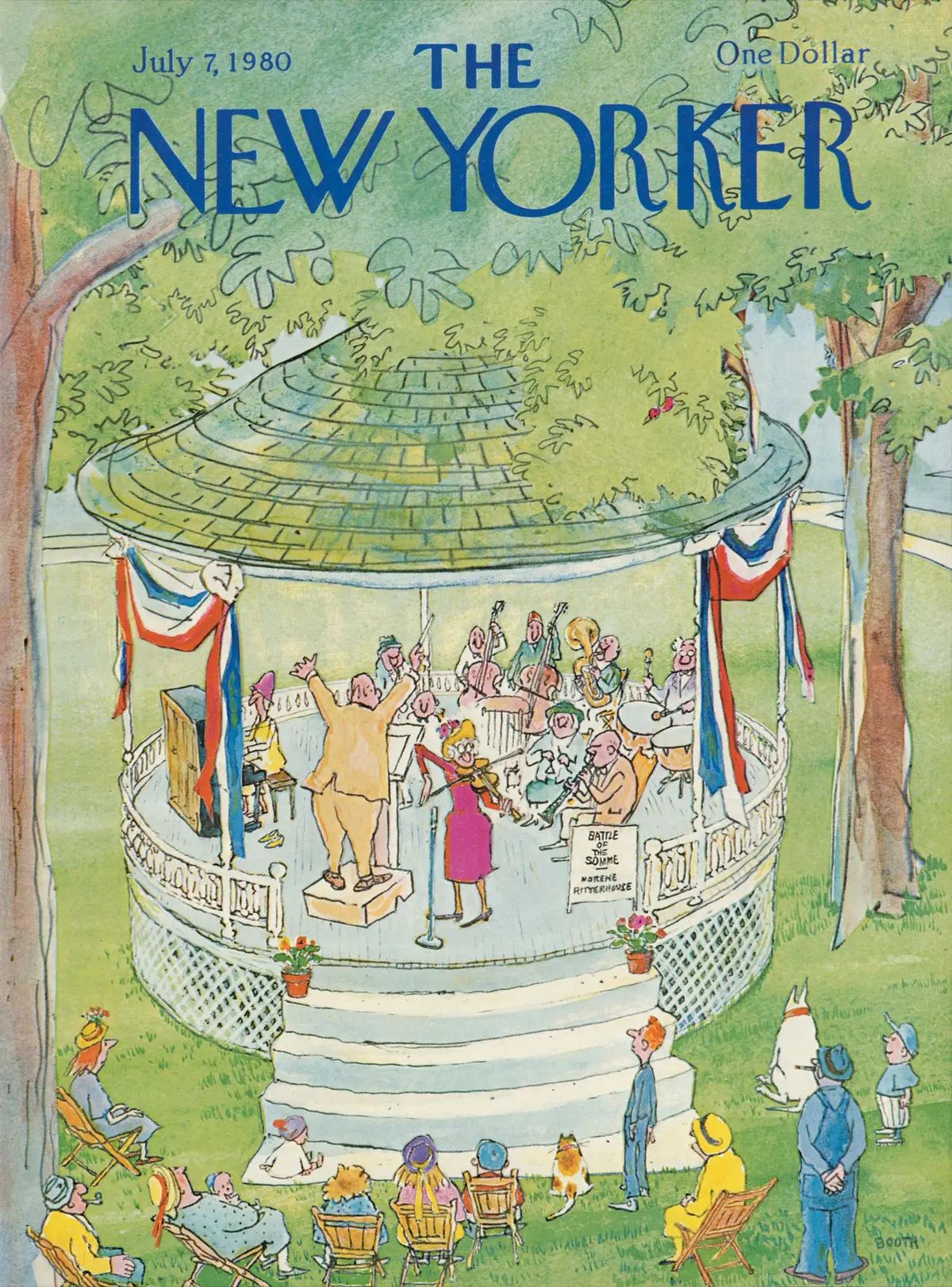 Обложка The New Yorker, 7 июля 1980, художник Джордж Бут