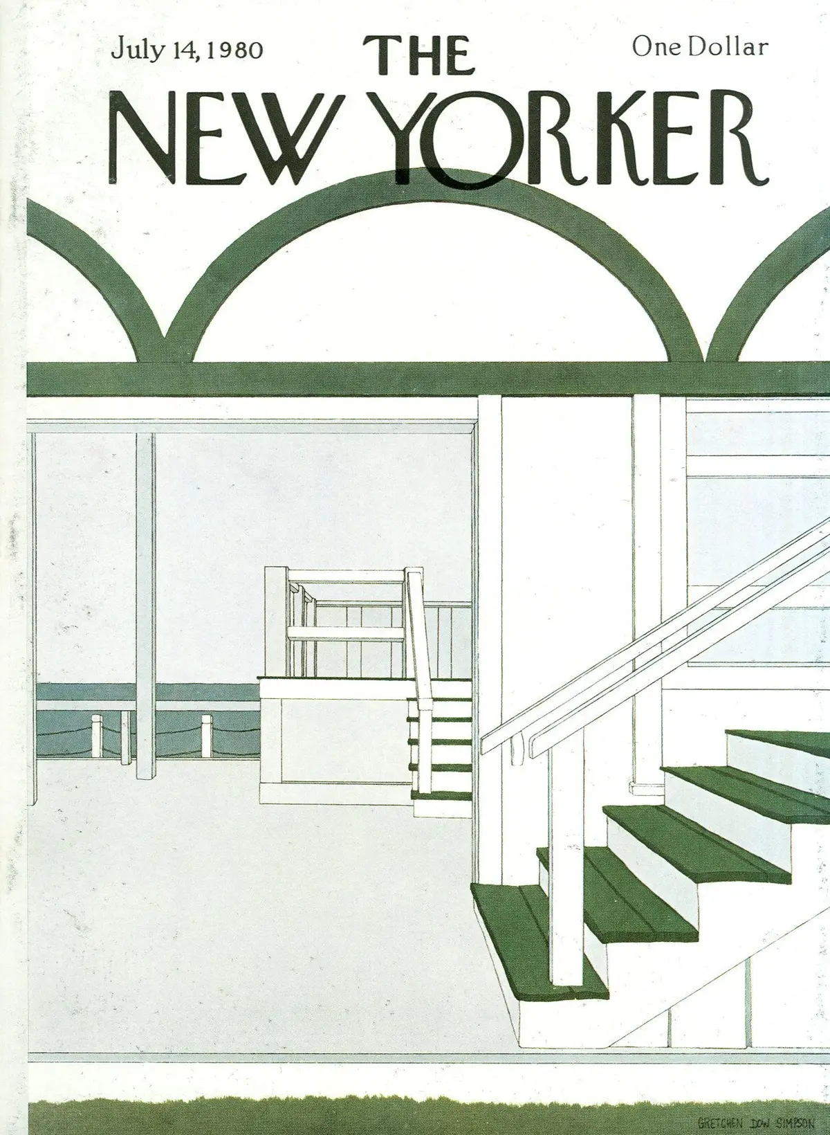 Обложка The New Yorker, 14 июля 1980, художник Гретхен Доу Симпсон