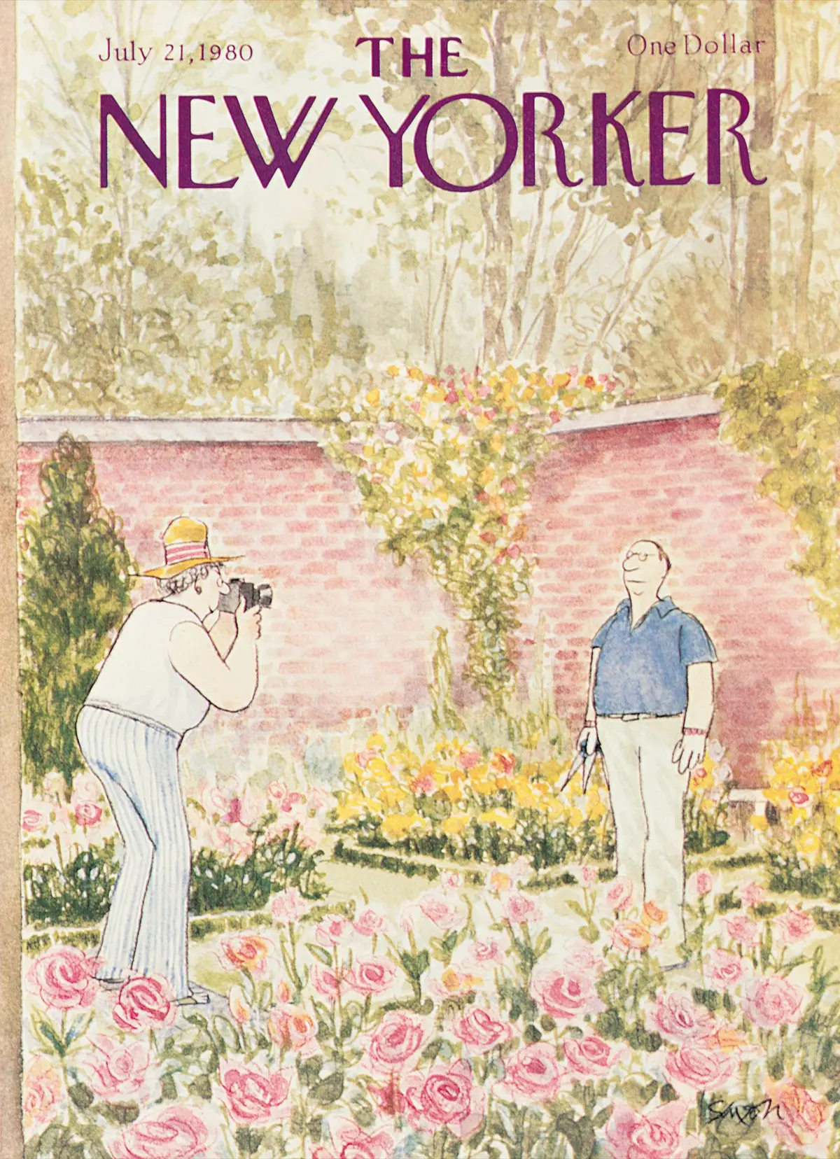 Обложка The New Yorker, 21 июля 1980, художник Чарльз Саксон