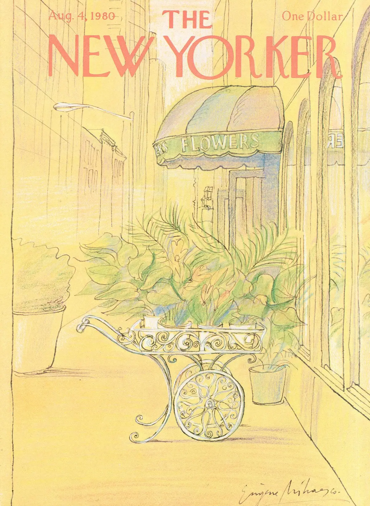 Обложка The New Yorker, 4 августа 1980, художник Эжен Михаеско