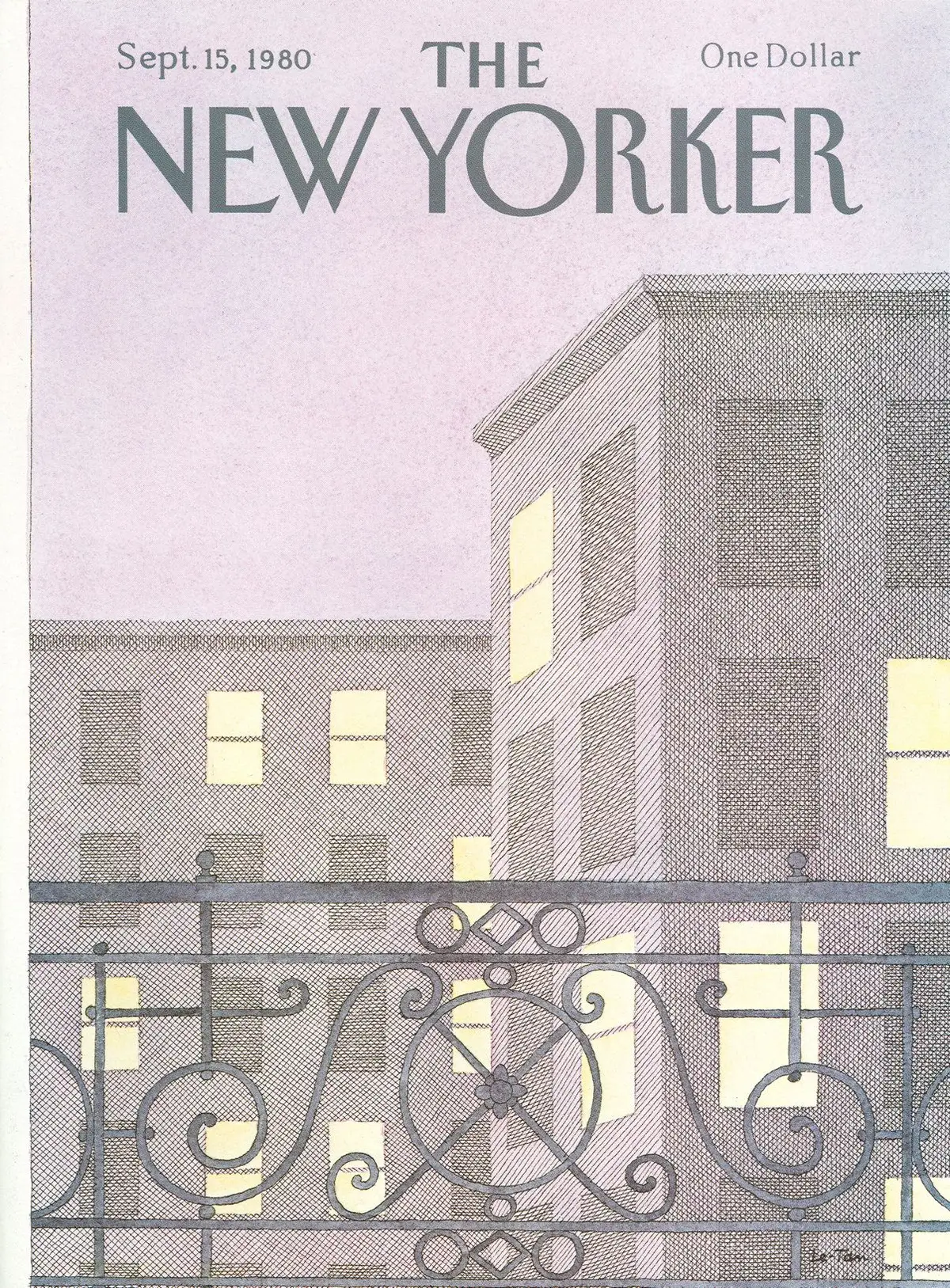 Обложка The New Yorker, 15 сентября 1980, художник Пьер Ле-Тан