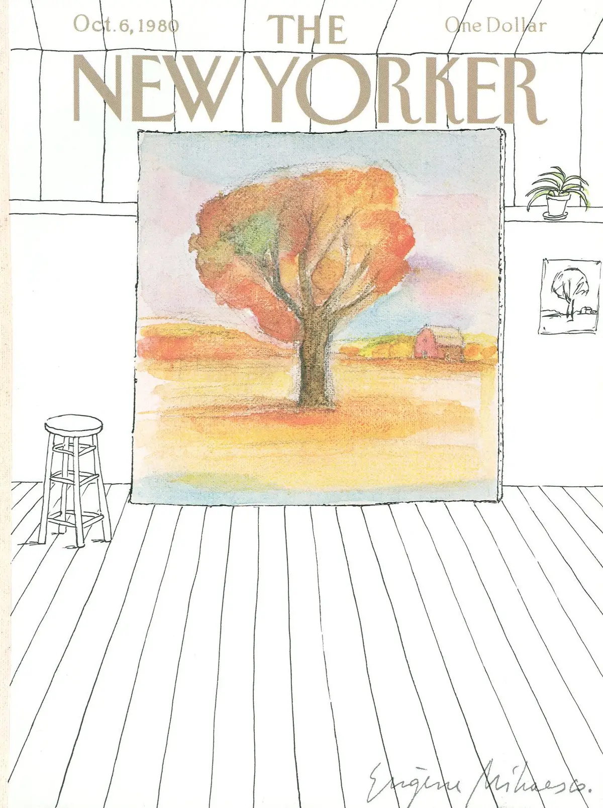 Обложка The New Yorker, 6 октября 1980, художник Эжен Михаеско