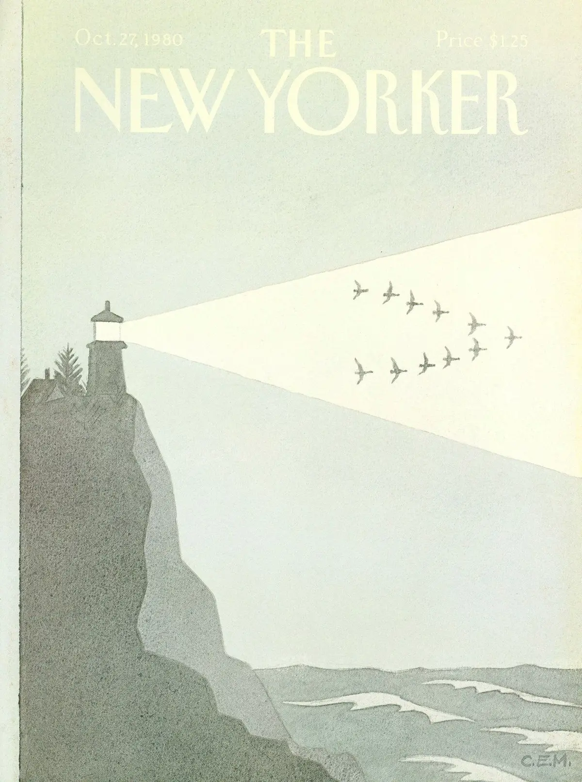 Обложка The New Yorker, 27 октября 1980, художник Чарльз Э. Мартин