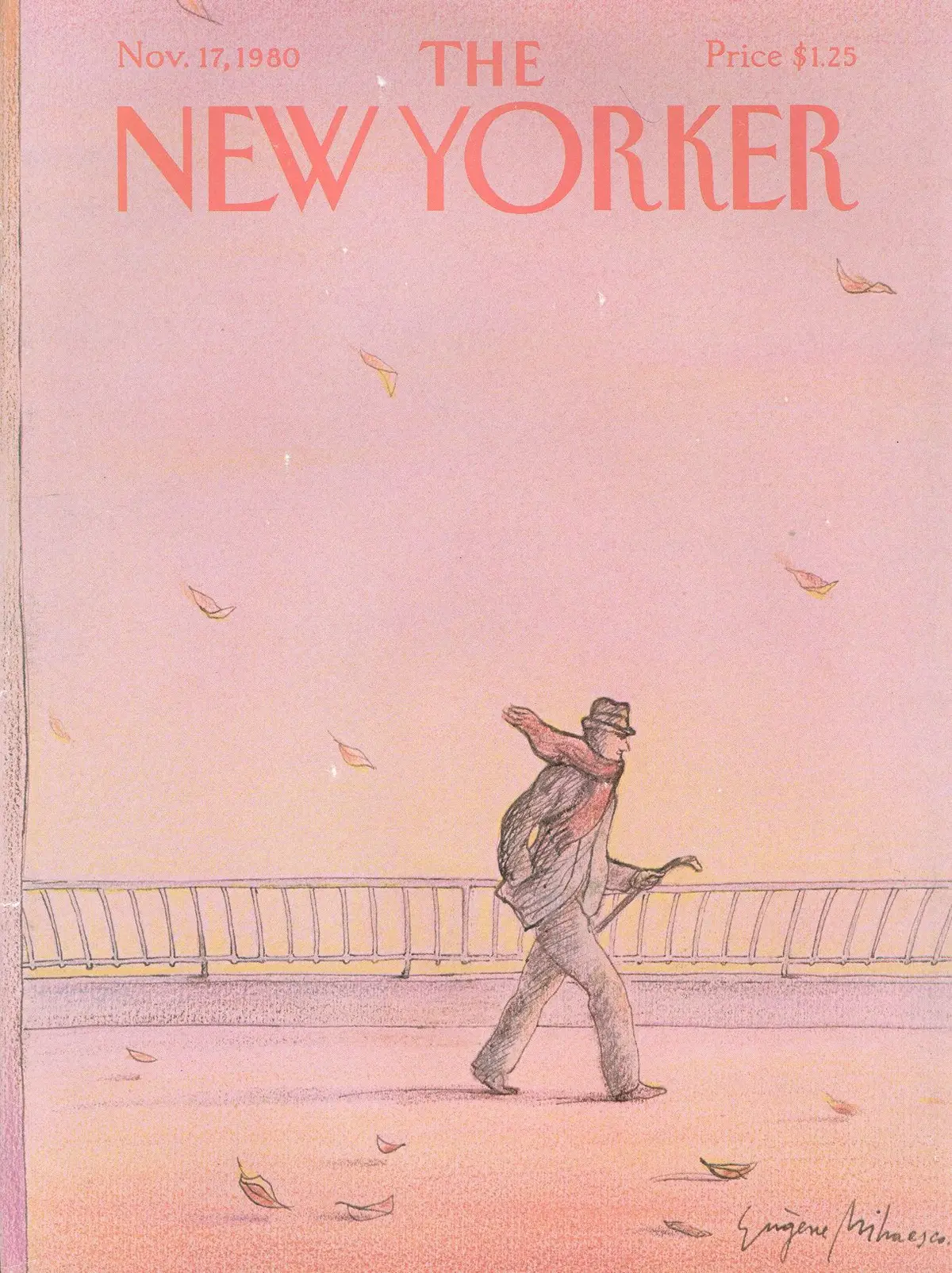 Обложка The New Yorker, 17 ноября 1980, художник Эжен Михаеско