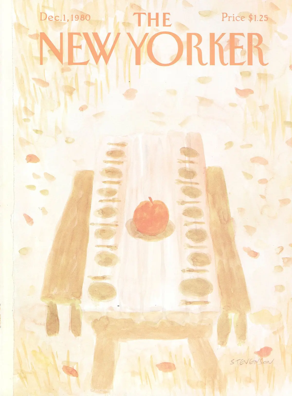 Обложка The New Yorker, 1 декабря 1980, художник Джеймс Стивенсон