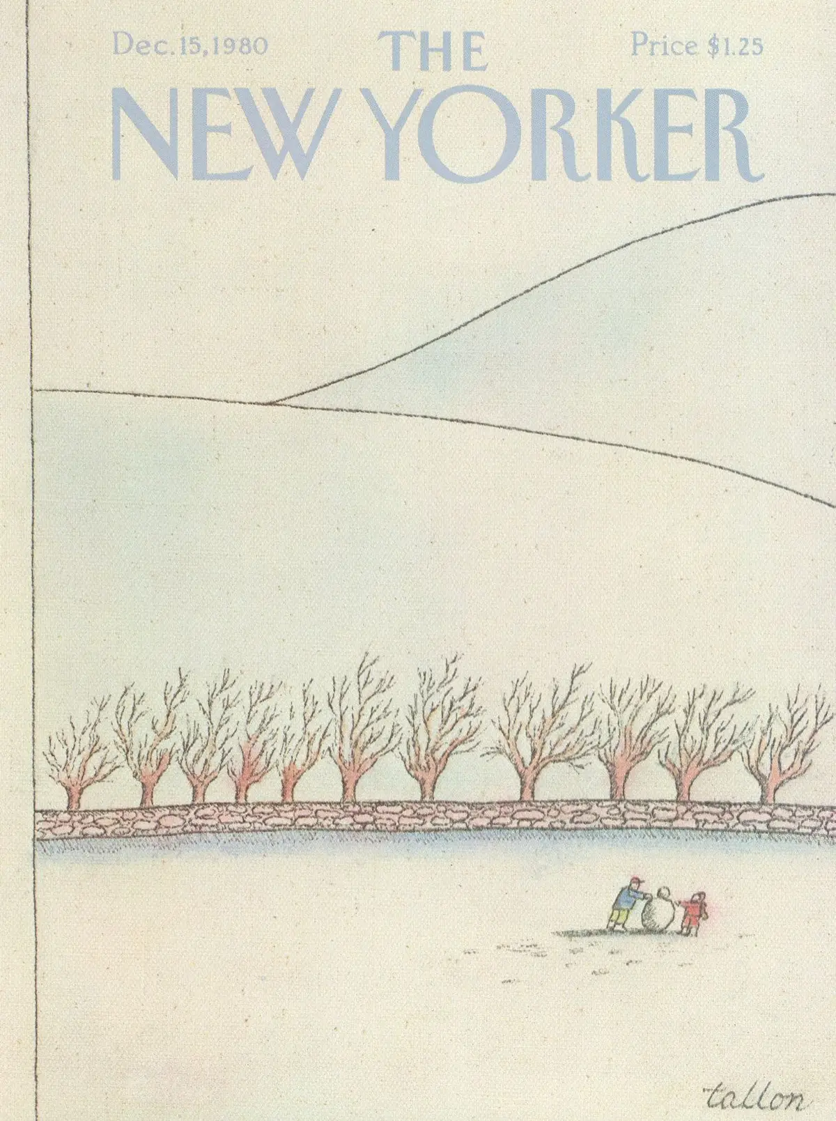 Обложка The New Yorker, 15 декабря 1980, художник Роберт Таллон