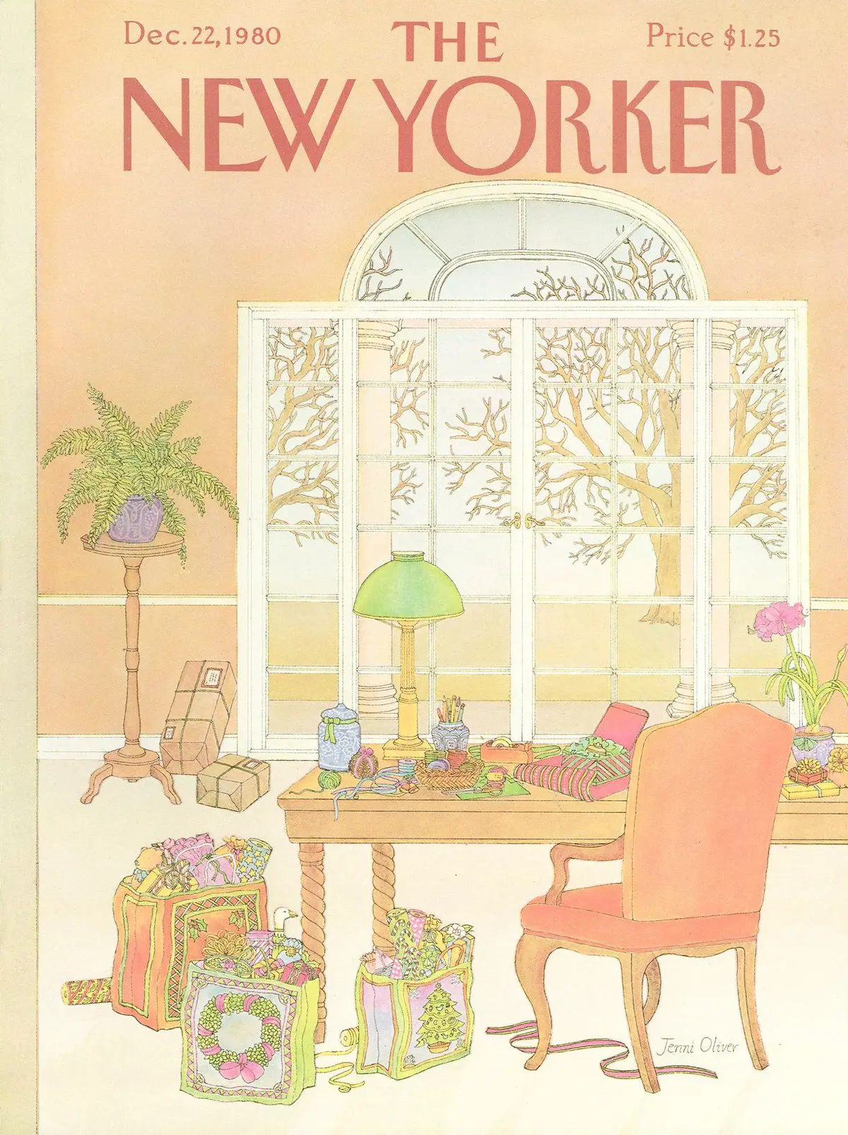 Обложка The New Yorker, 22 декабря 1980, художник Дженни Оливер